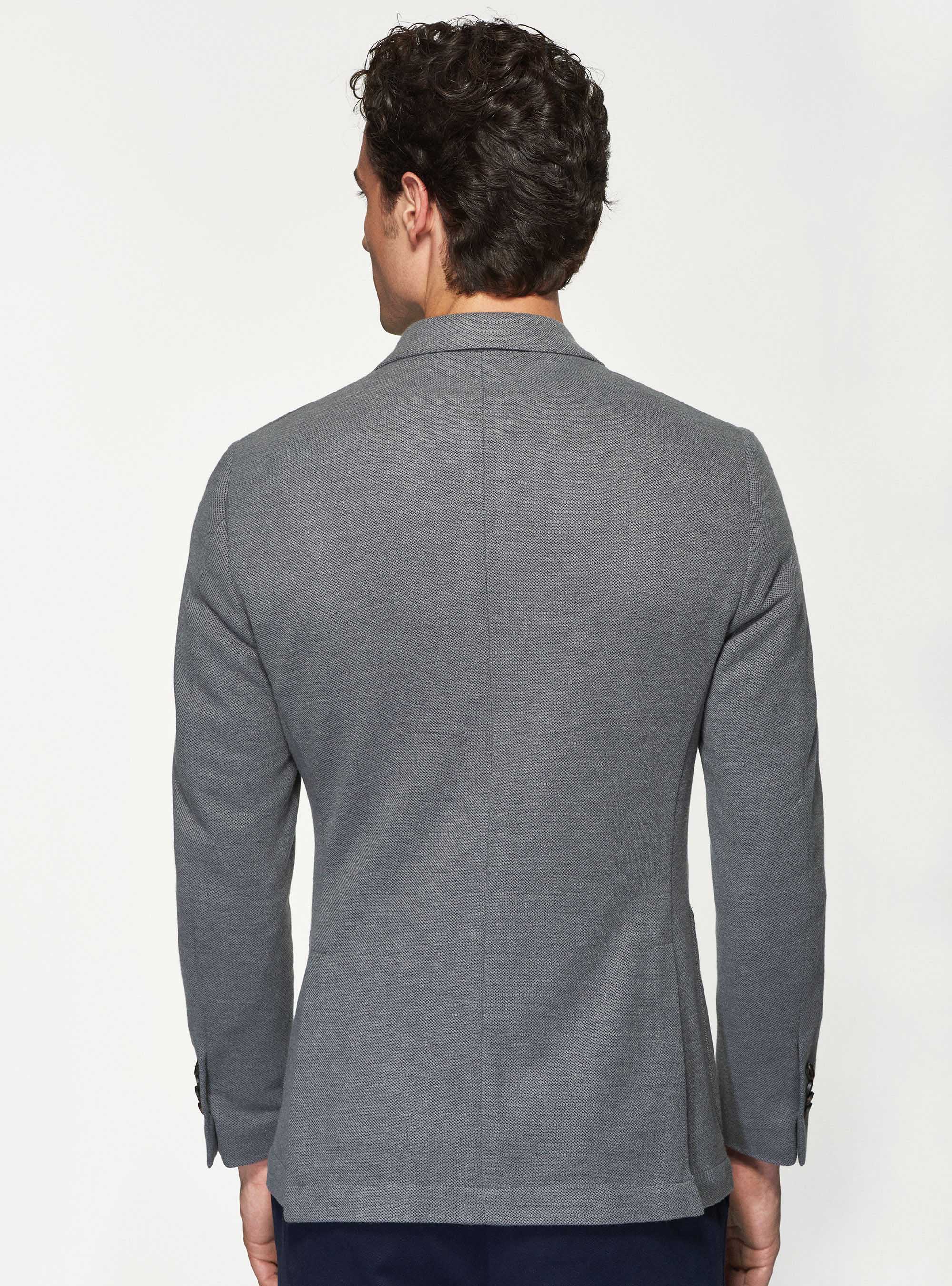 Giacca micro strutturata sfoderata, GRIGIO CHIARO