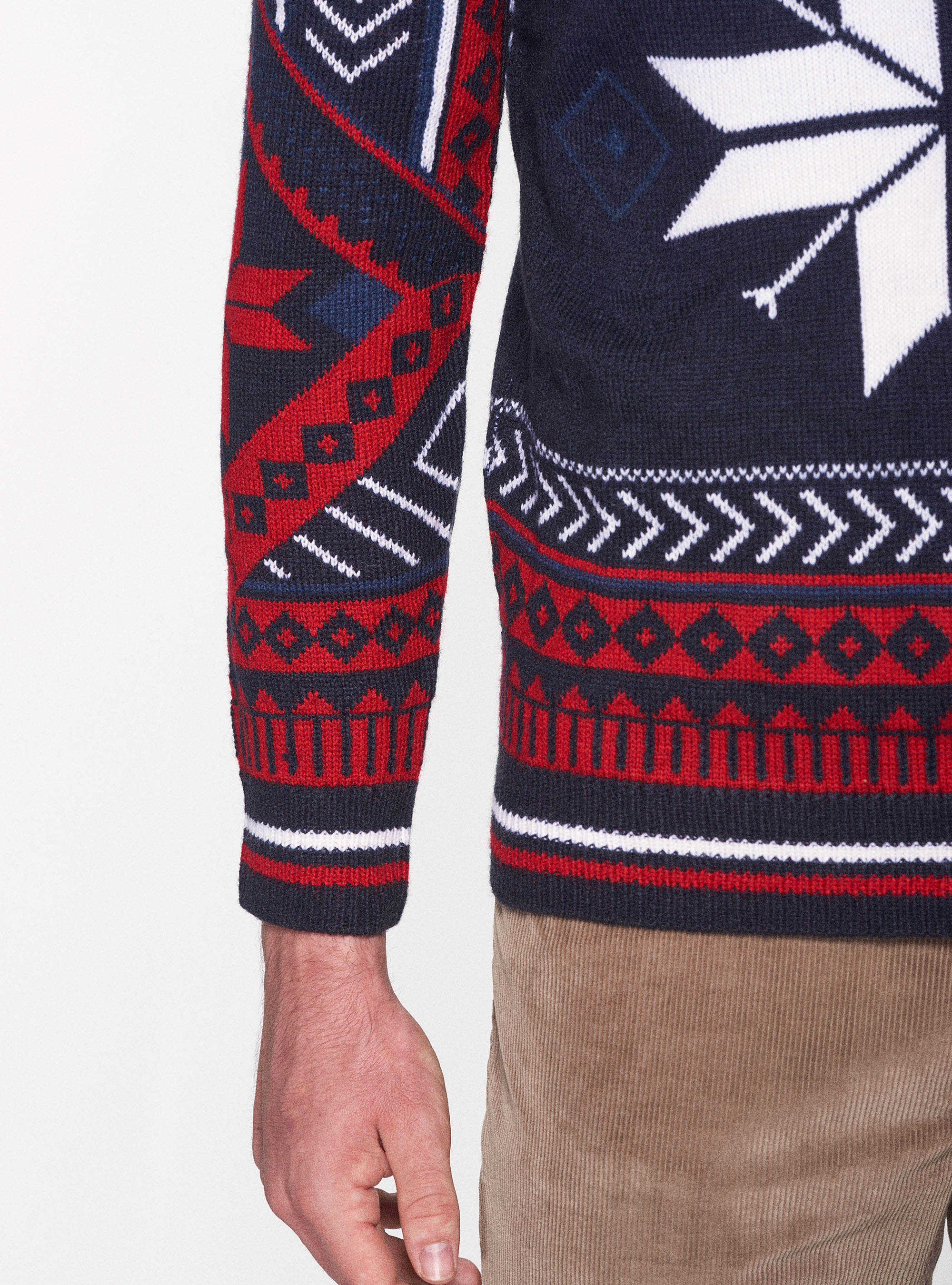 Maglia girocollo natalizia, ROSSO