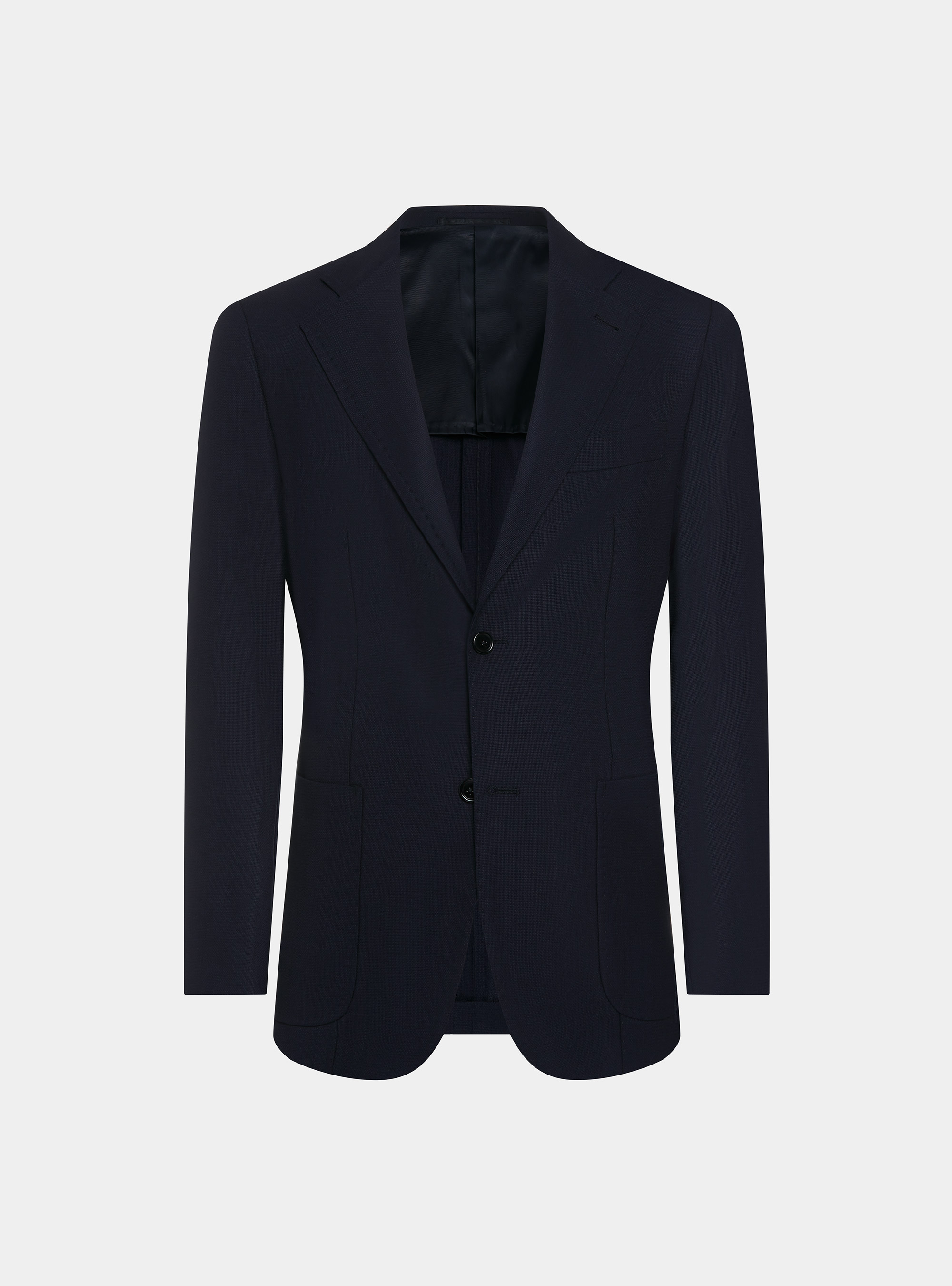 Micro-textured wool blazer, NAVY BLUE
