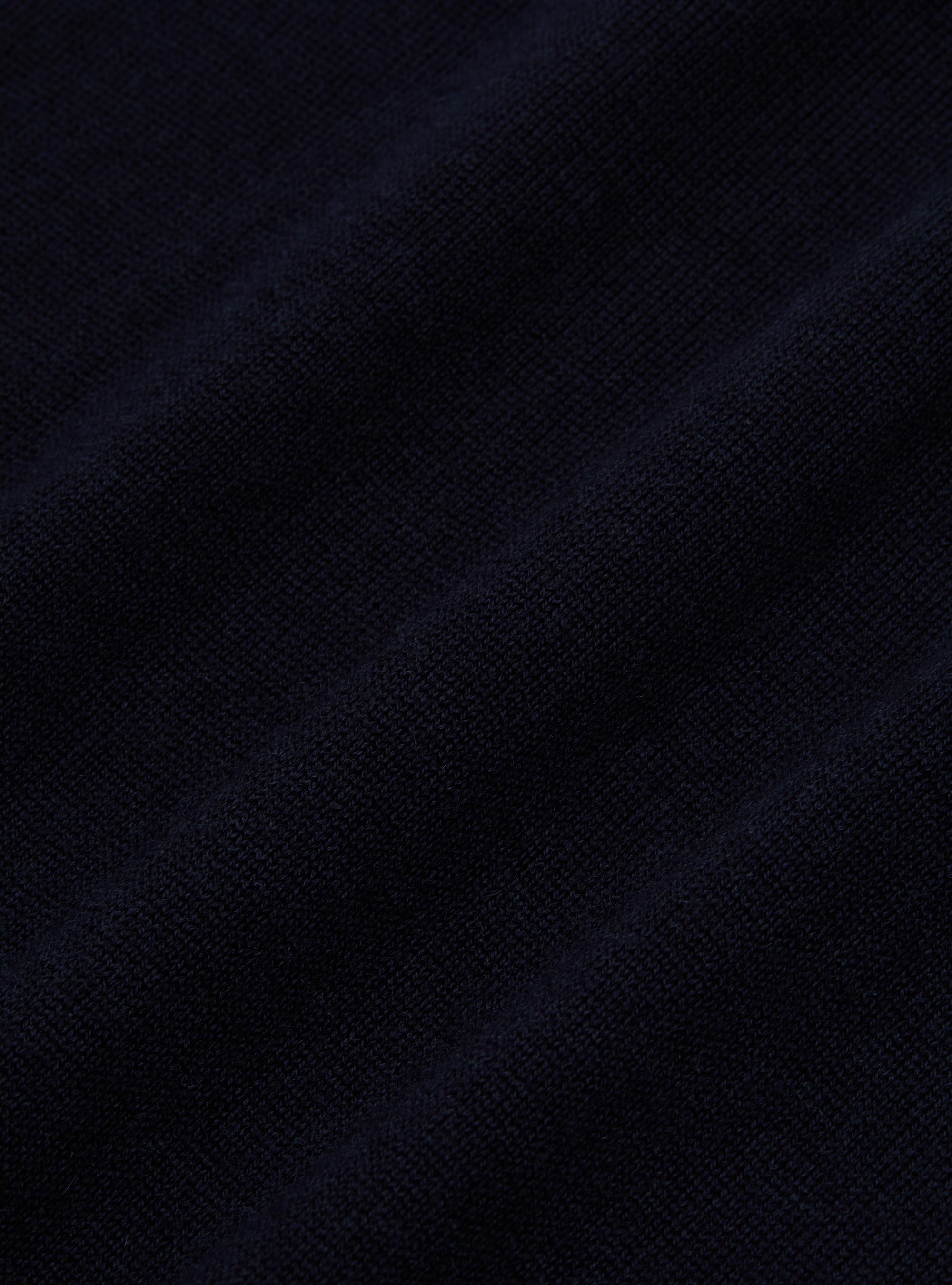 Turtleneck in pure extra-fine merino wool, NAVY BLUE