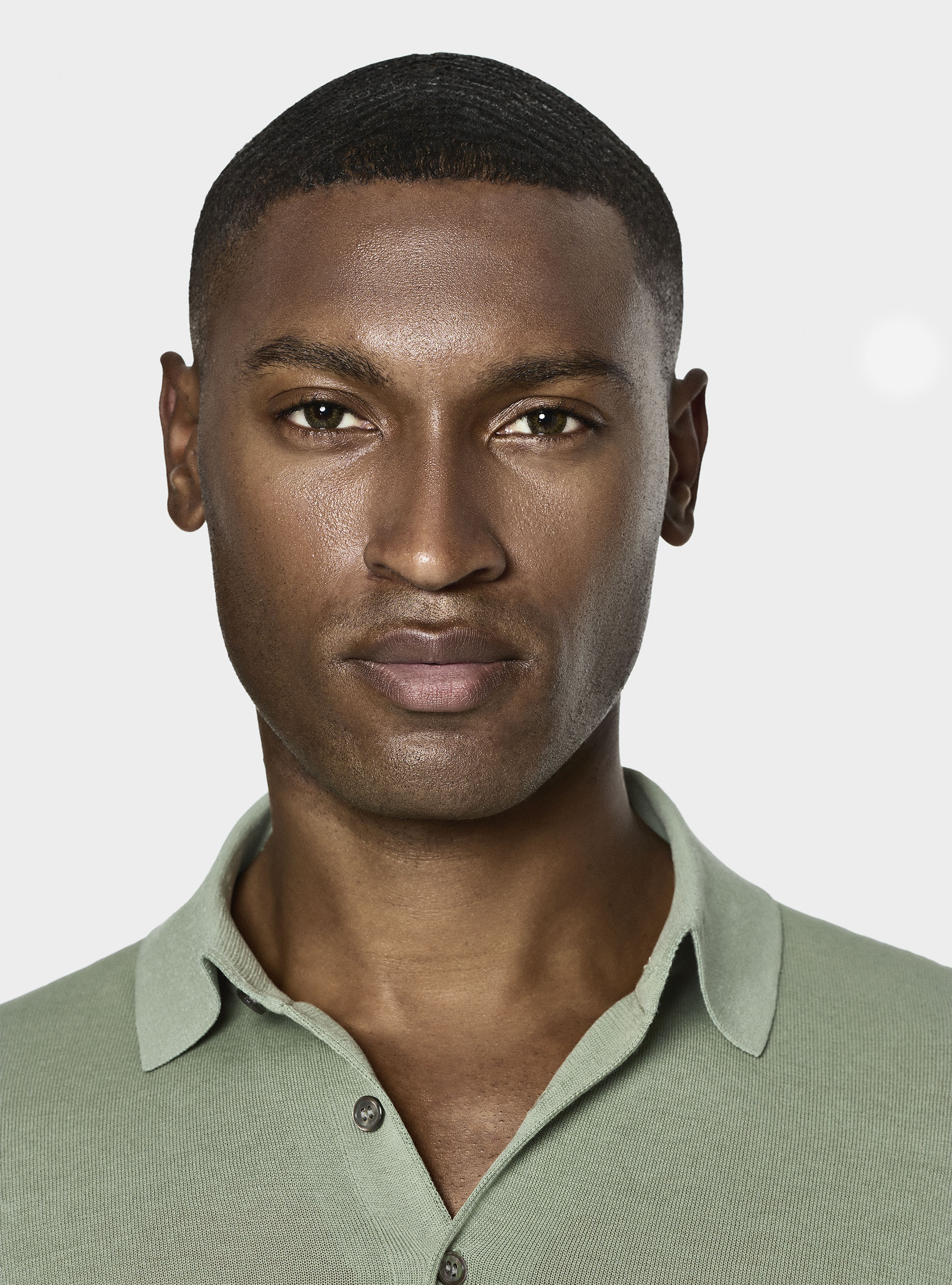 Maglia a polo in cotone e seta, SALVIA 0602C