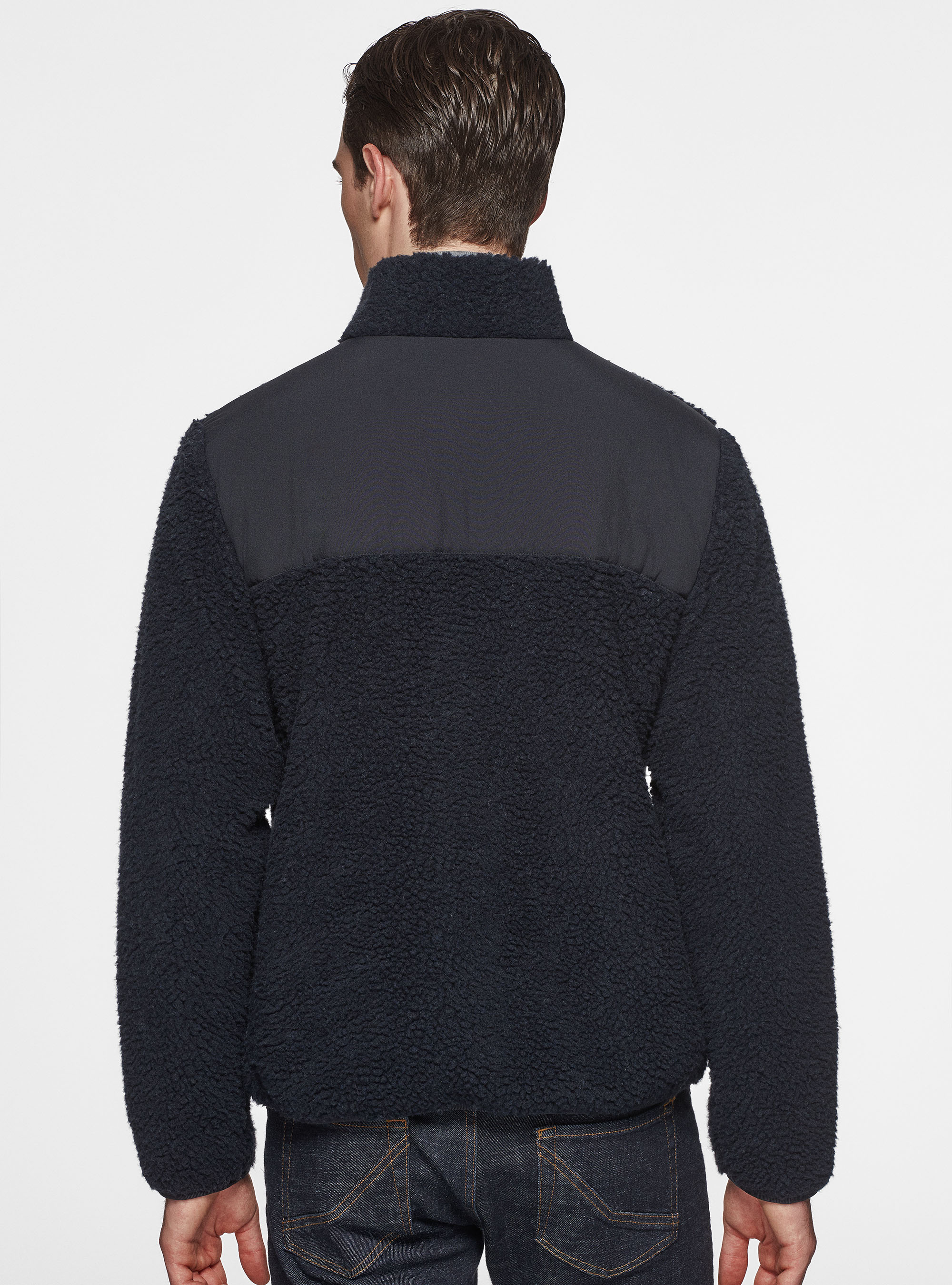 Cazadora de sherpa, AZUL MARINO