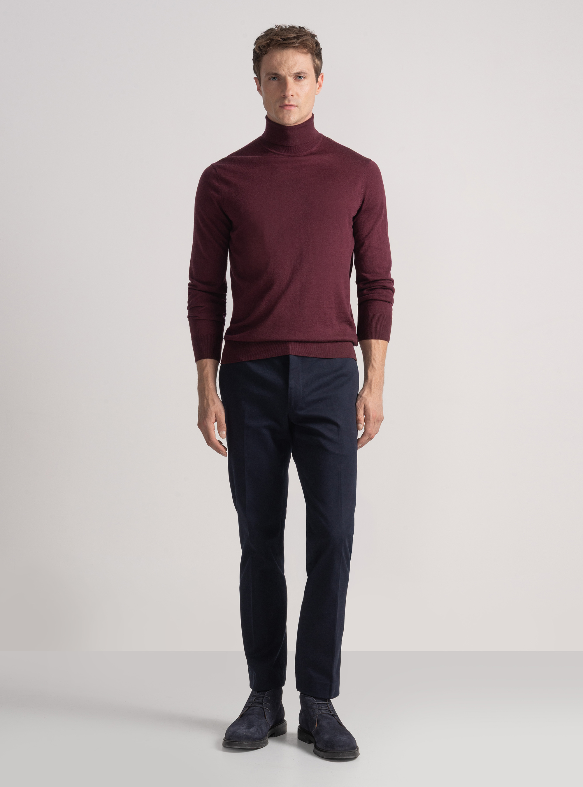 Dolcevita in pura lana merino extrafine, BORDEAUX