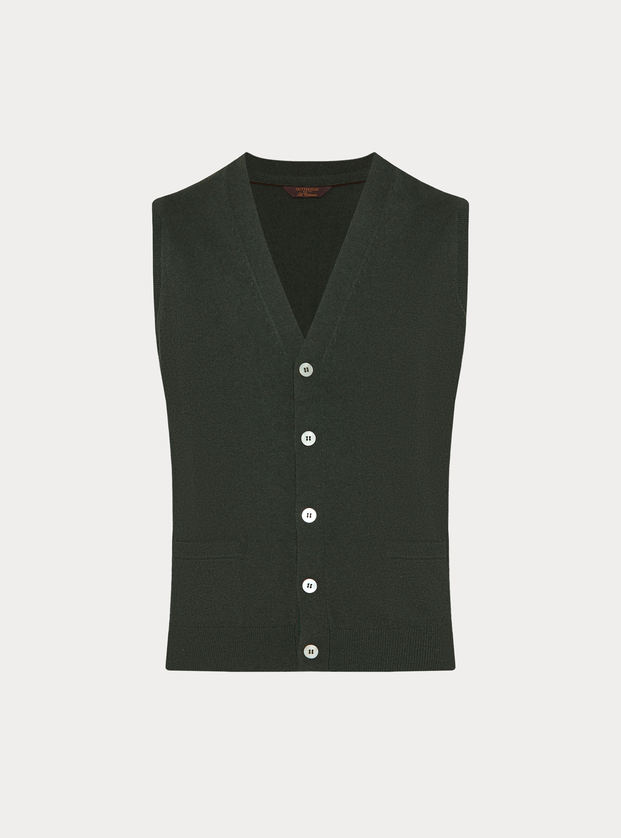 Lambswool and cashmere knit vest, MILITARE 0609C