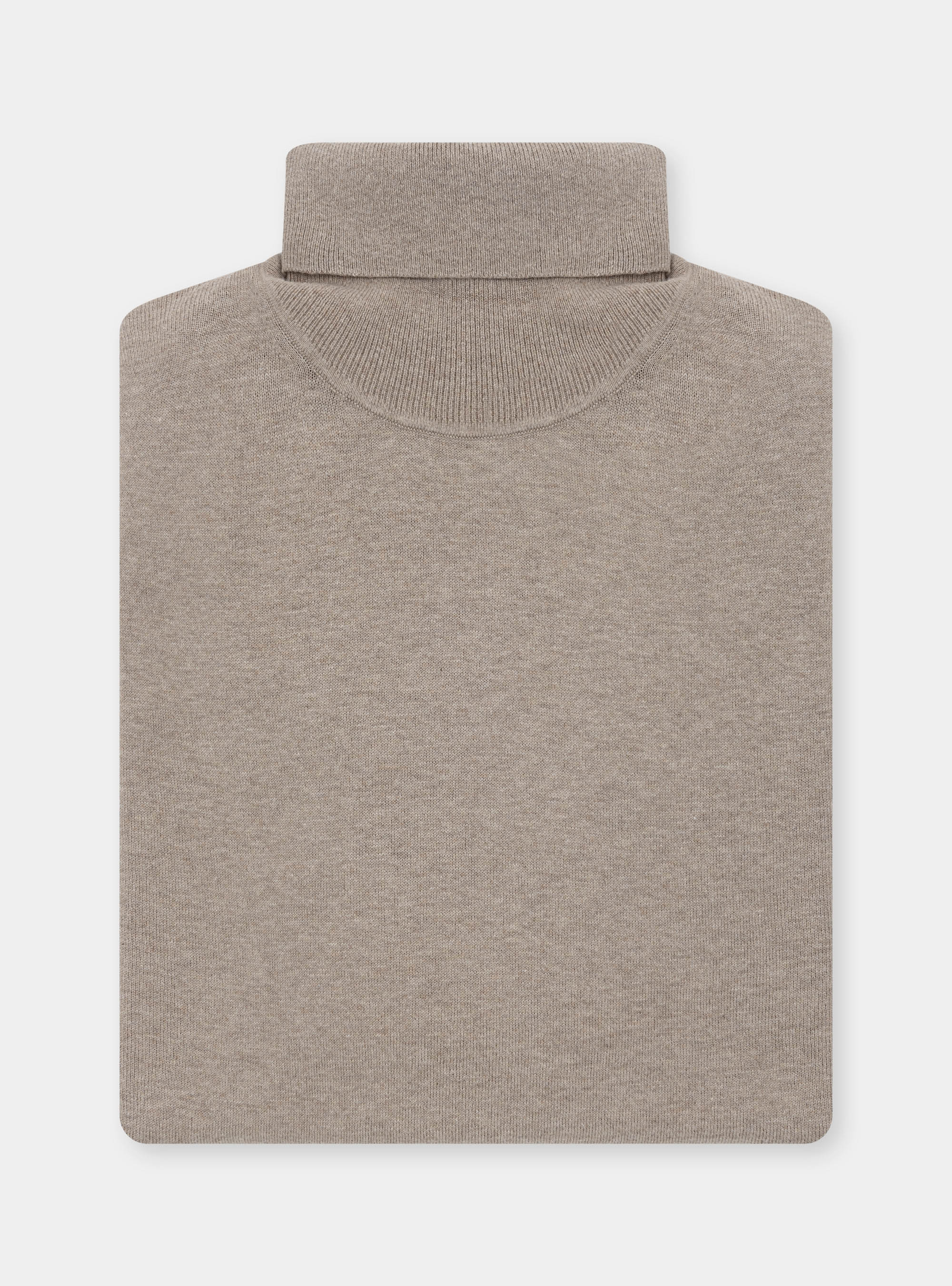 Dolcevita in cotone seta e cashmere, SABBIA