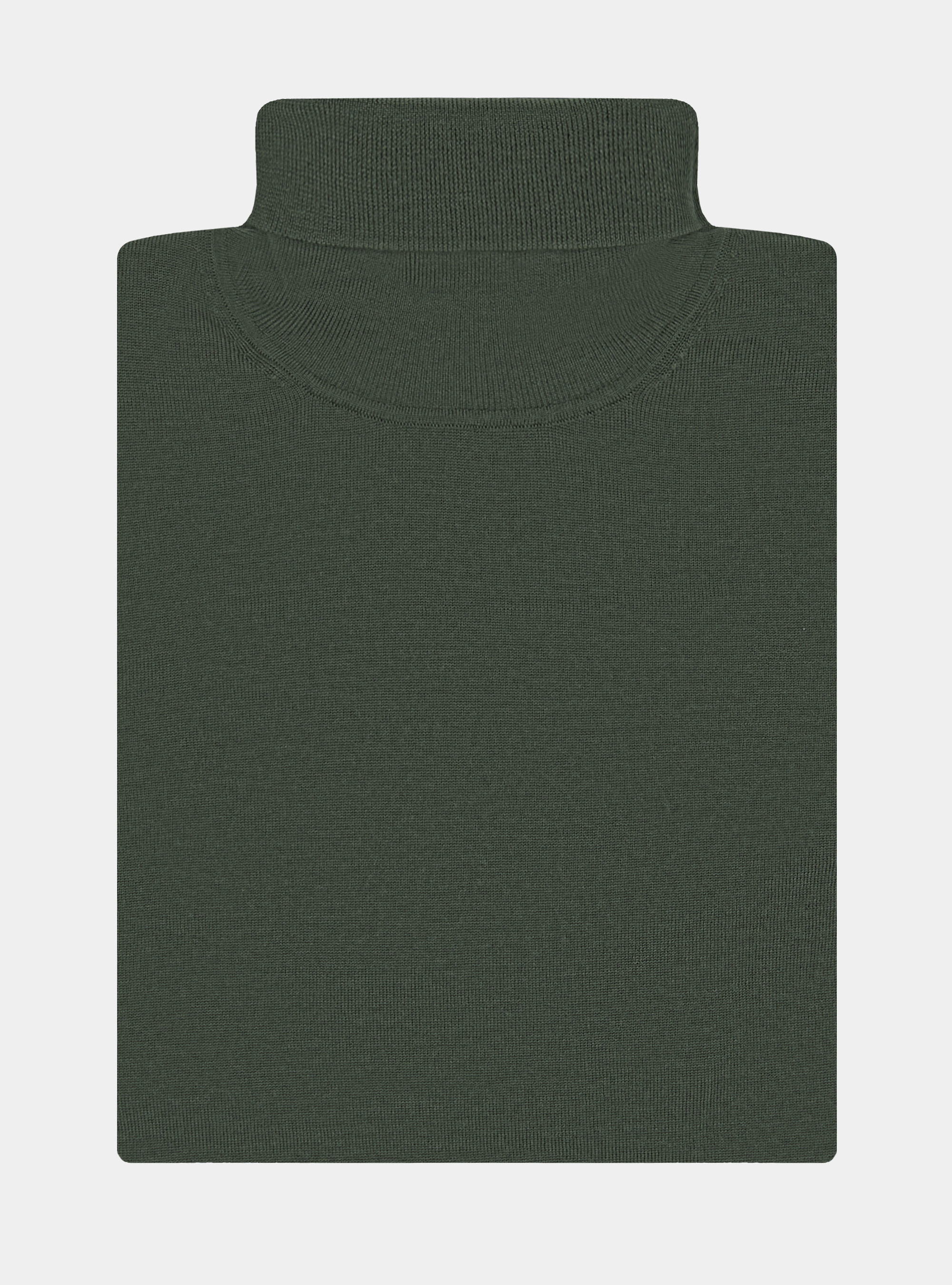 Turtleneck in pure extra-fine merino wool, MILITARE 0609C