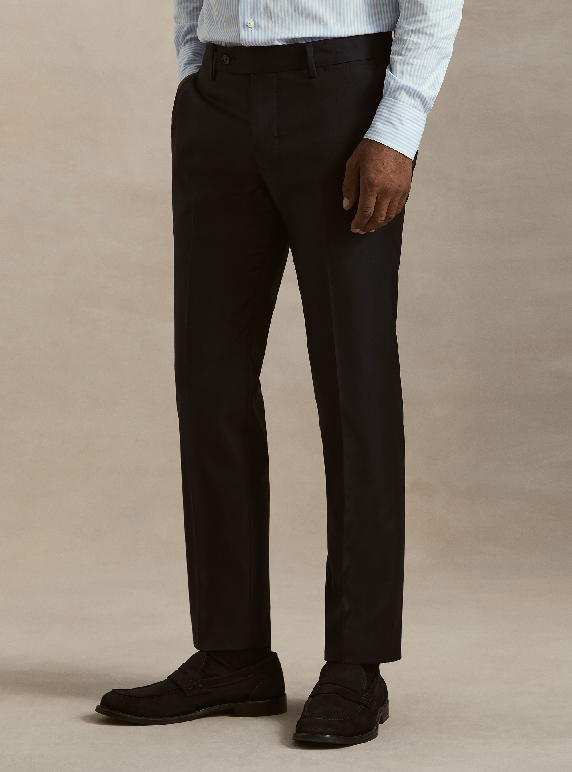 Suit trousers in pure wool by Vitale Barberis Canonico, NAVY BLUE