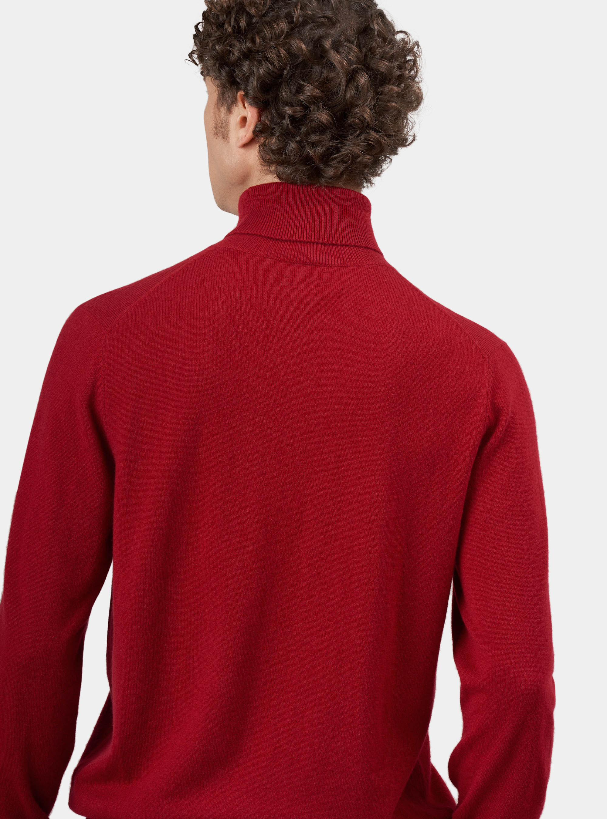 Pull col roulé 100% cachemire, ROUGE