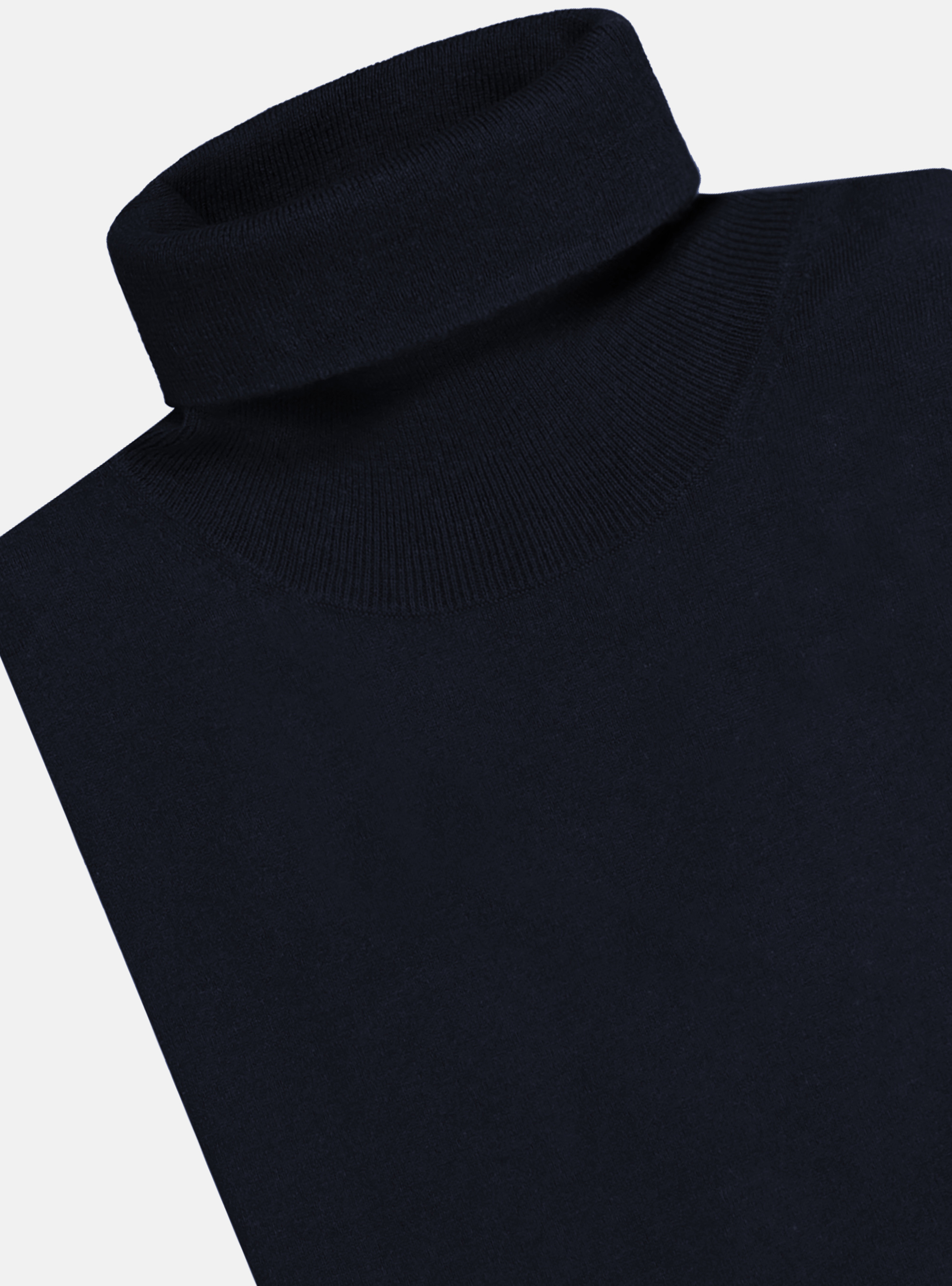 Rollkragenpullover aus Baumwolle, Seide und Kaschmir, NAVY 0218C