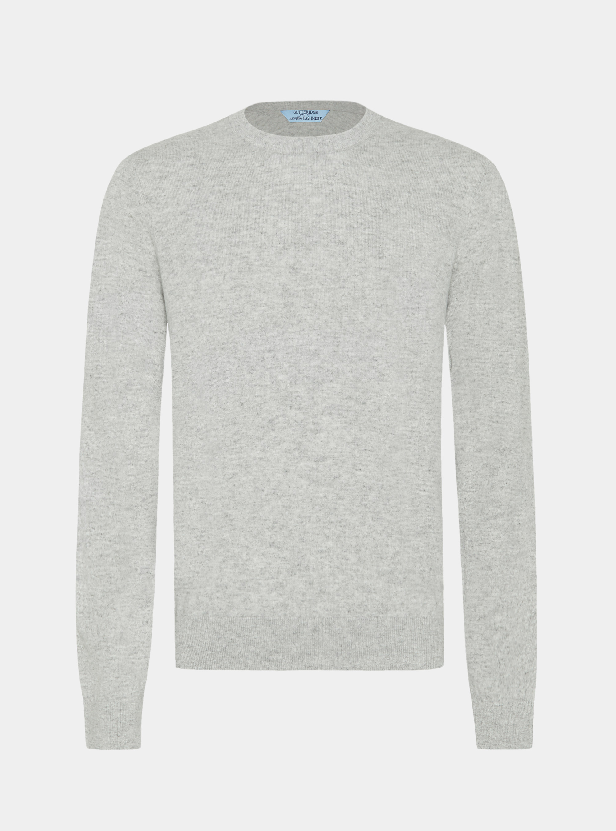 Tricot à col ras du cou en cachemire, GRIS CLAIR MÃ LANGÃ