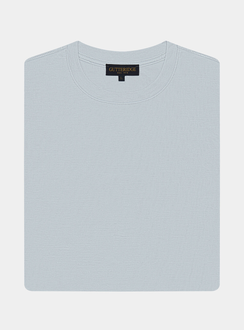 T-shirt mezza manica in filo di scozia, GRIGIO CHIARO