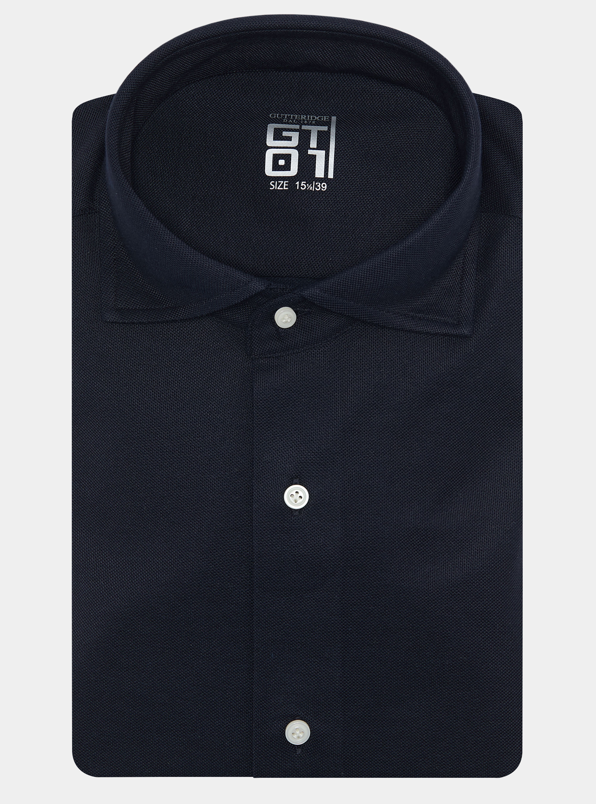 Camicia a polo GT01 in misto cotone piquet, BLU NAVY