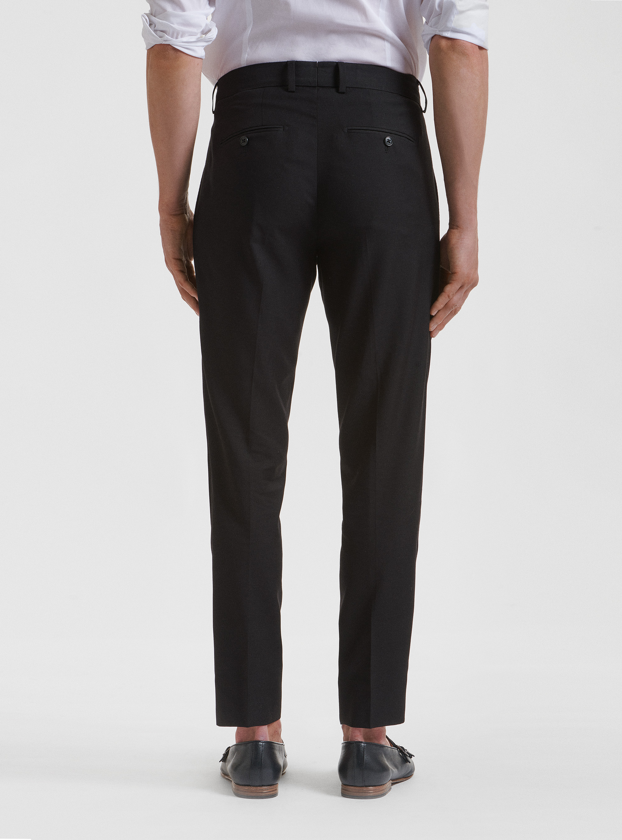 Pantaloni per abito slim fit, NERO