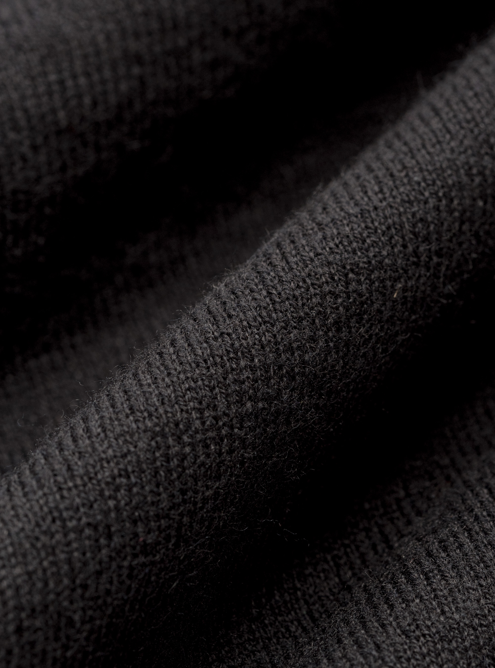 Maglia girocollo in cotone seta e cashmere, NERO