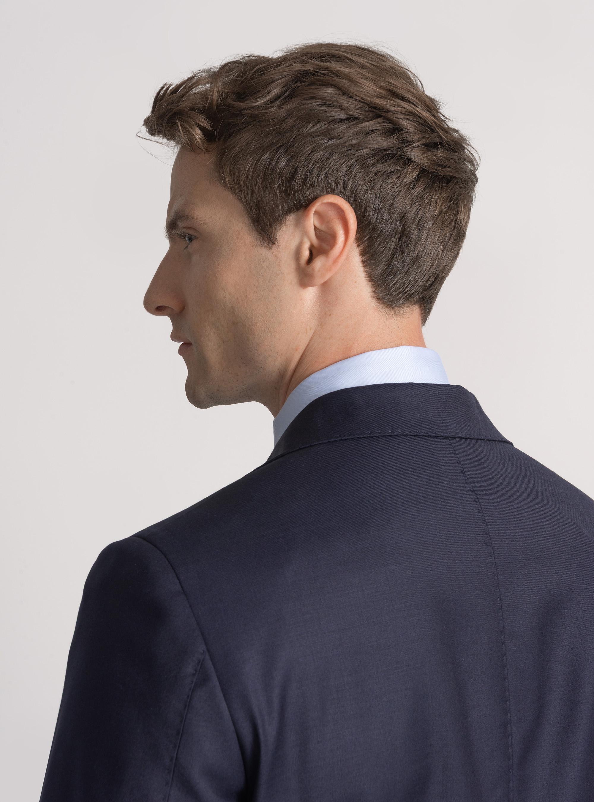 Americana para traje de pura lana superfina 120's, AZUL MARINO