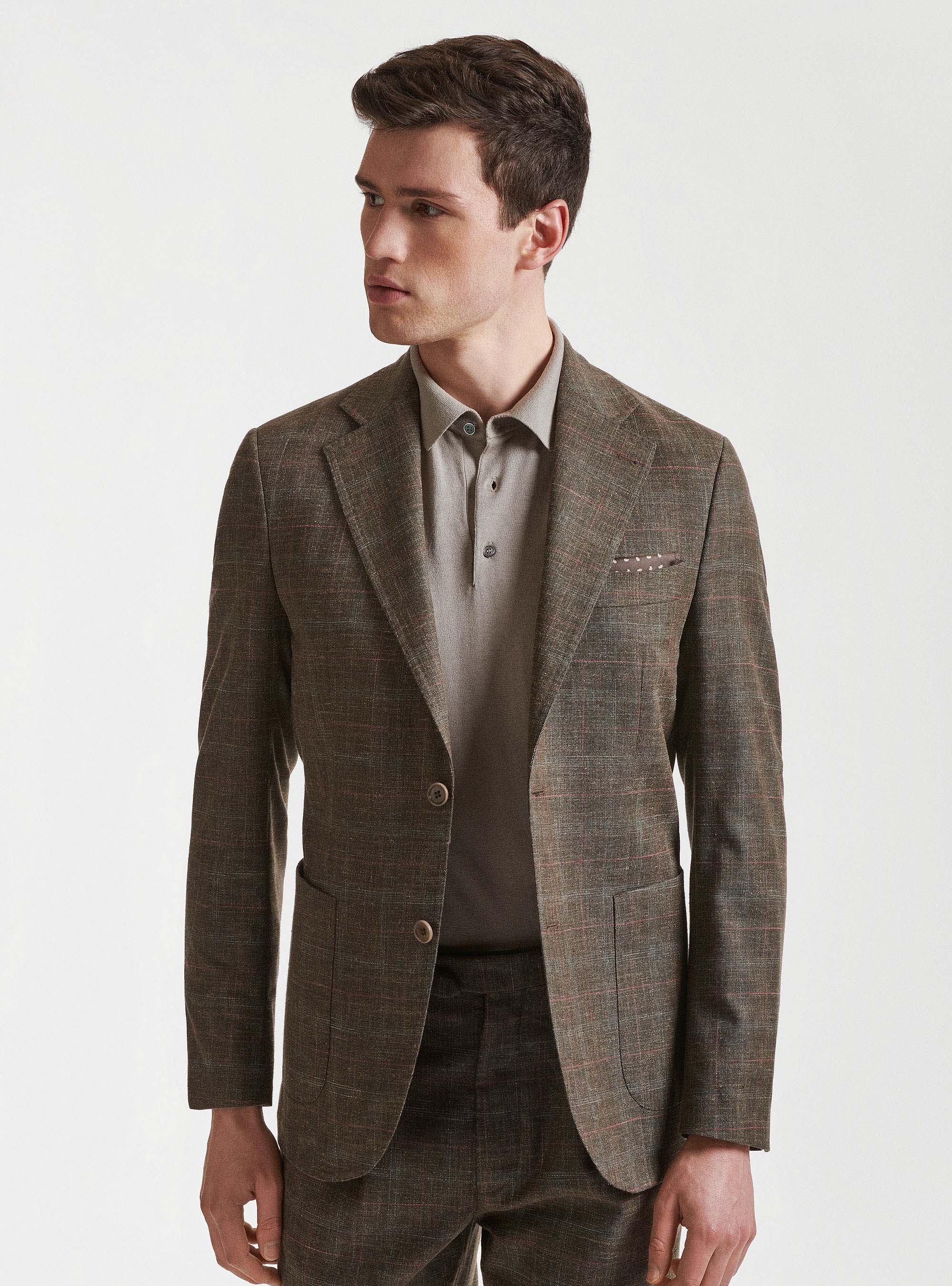 Giacca per abito in lana cotone e lino Marlane, KAKY 0612C