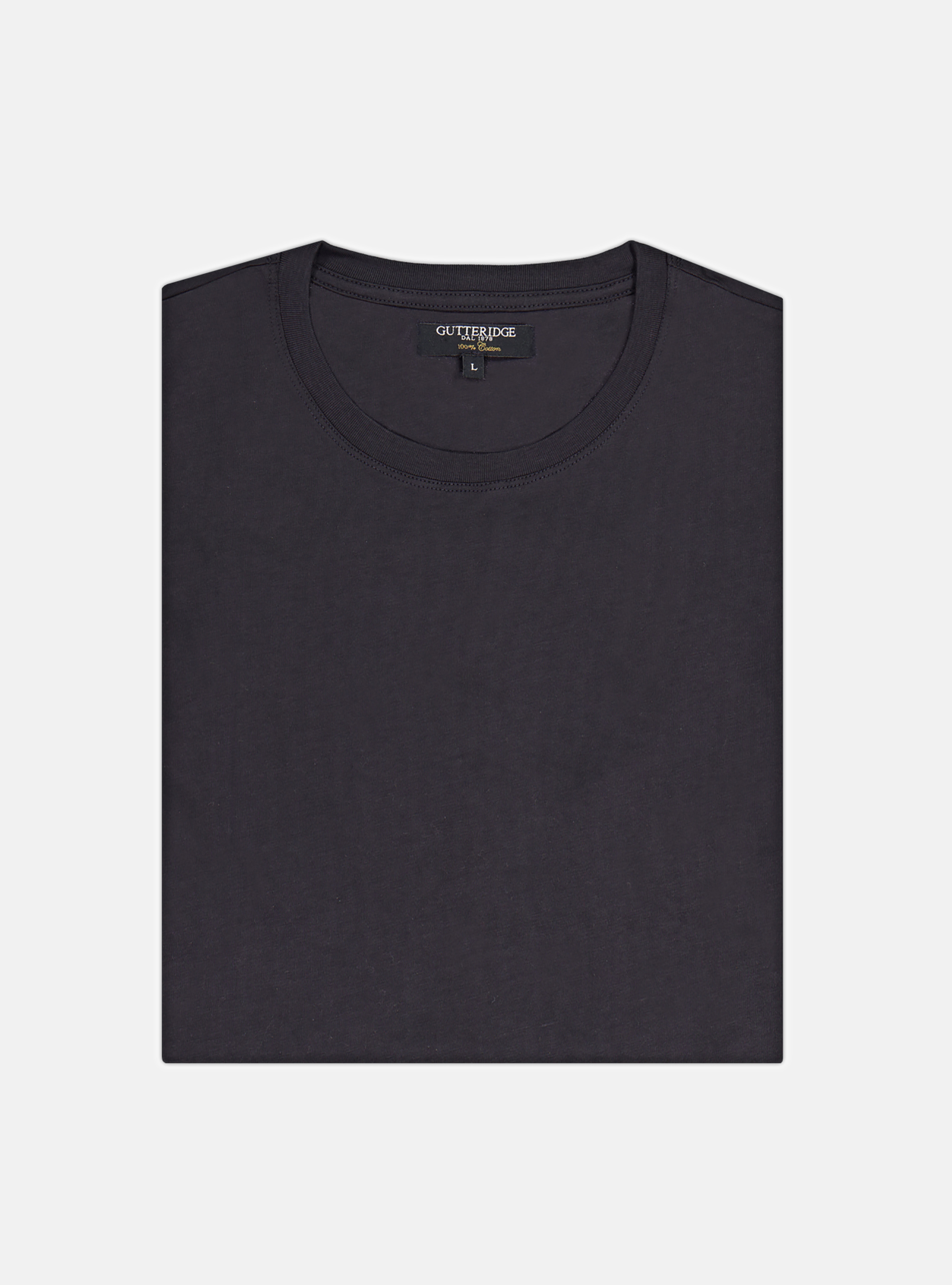 CAMISETA DE PUNTO MEDIA MANGA, LISA, AZUL MARINO