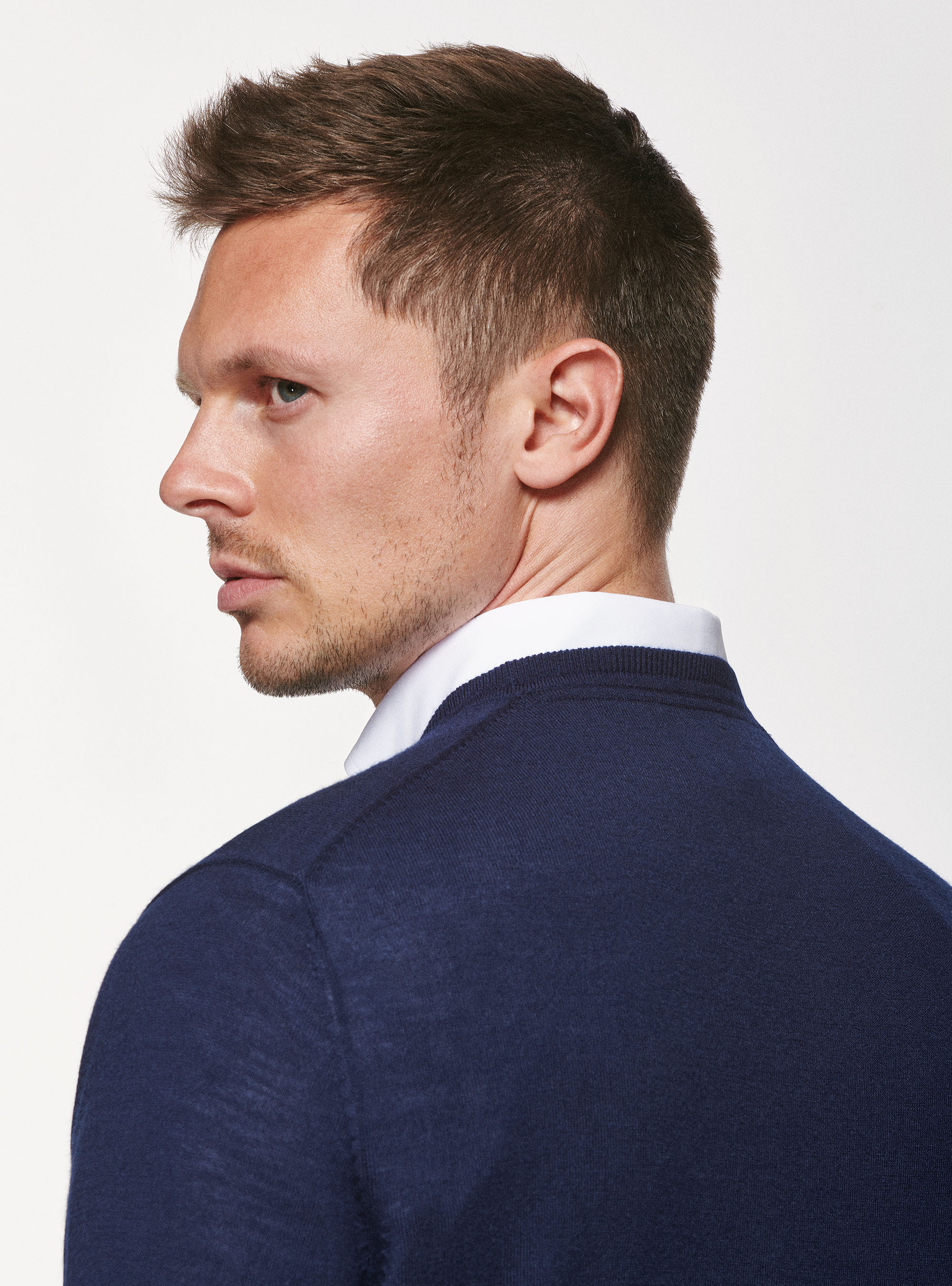 Maglia in pura lana merino, BLU NAVY