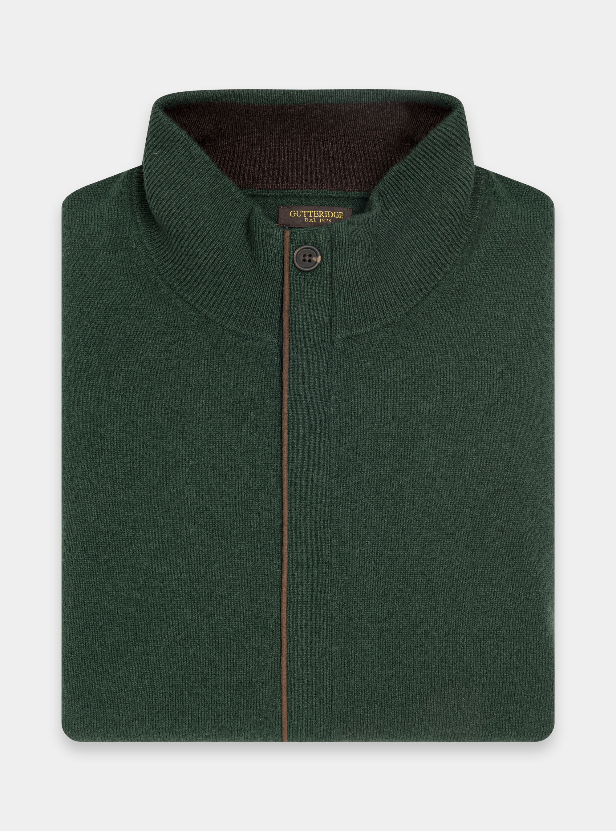 Cardigan in maglia in lana lambswool e cashmere, VERDE