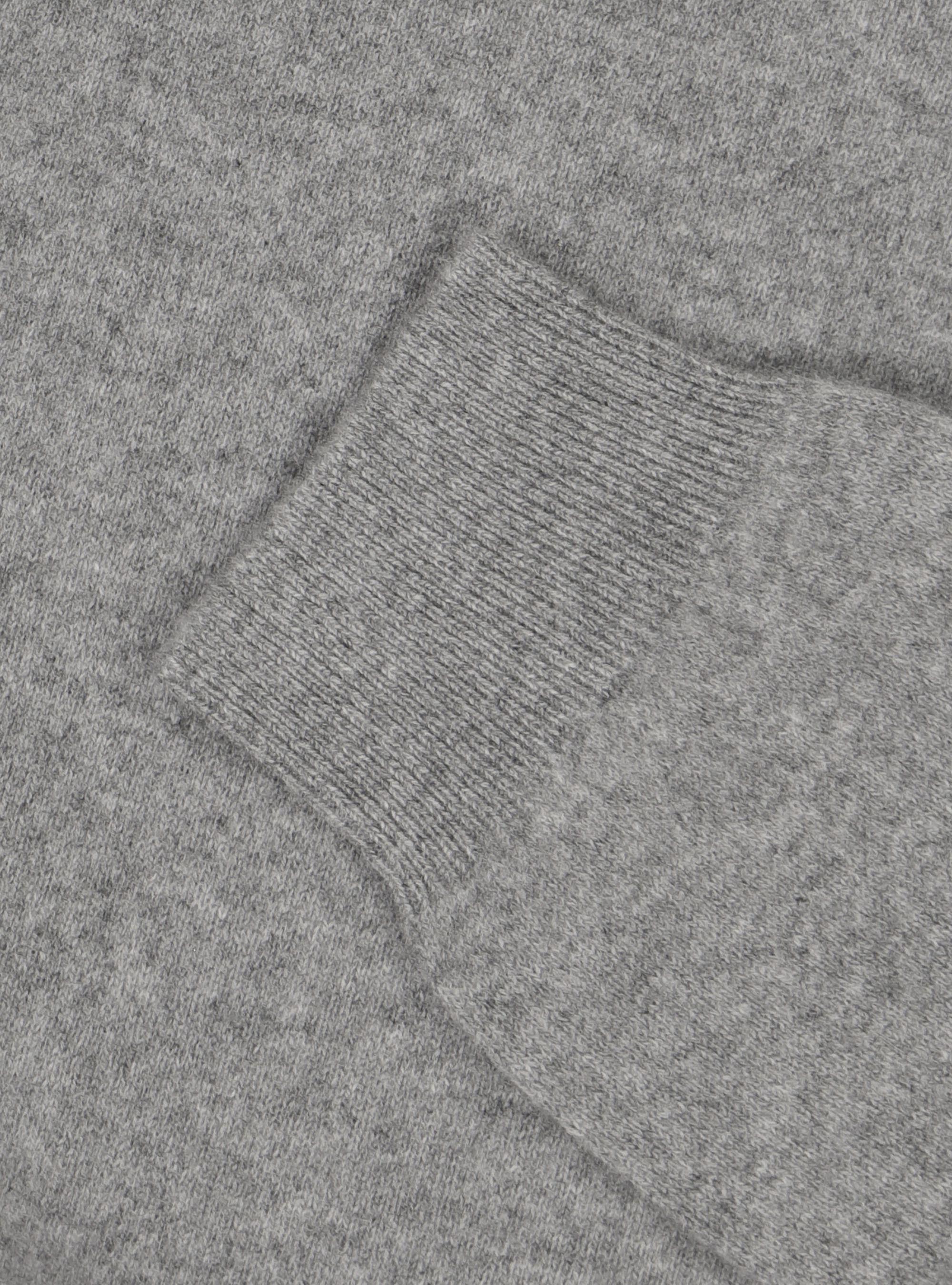 Maglia girocollo 100% cashmere, GRIGIO CHIARO MELANGE