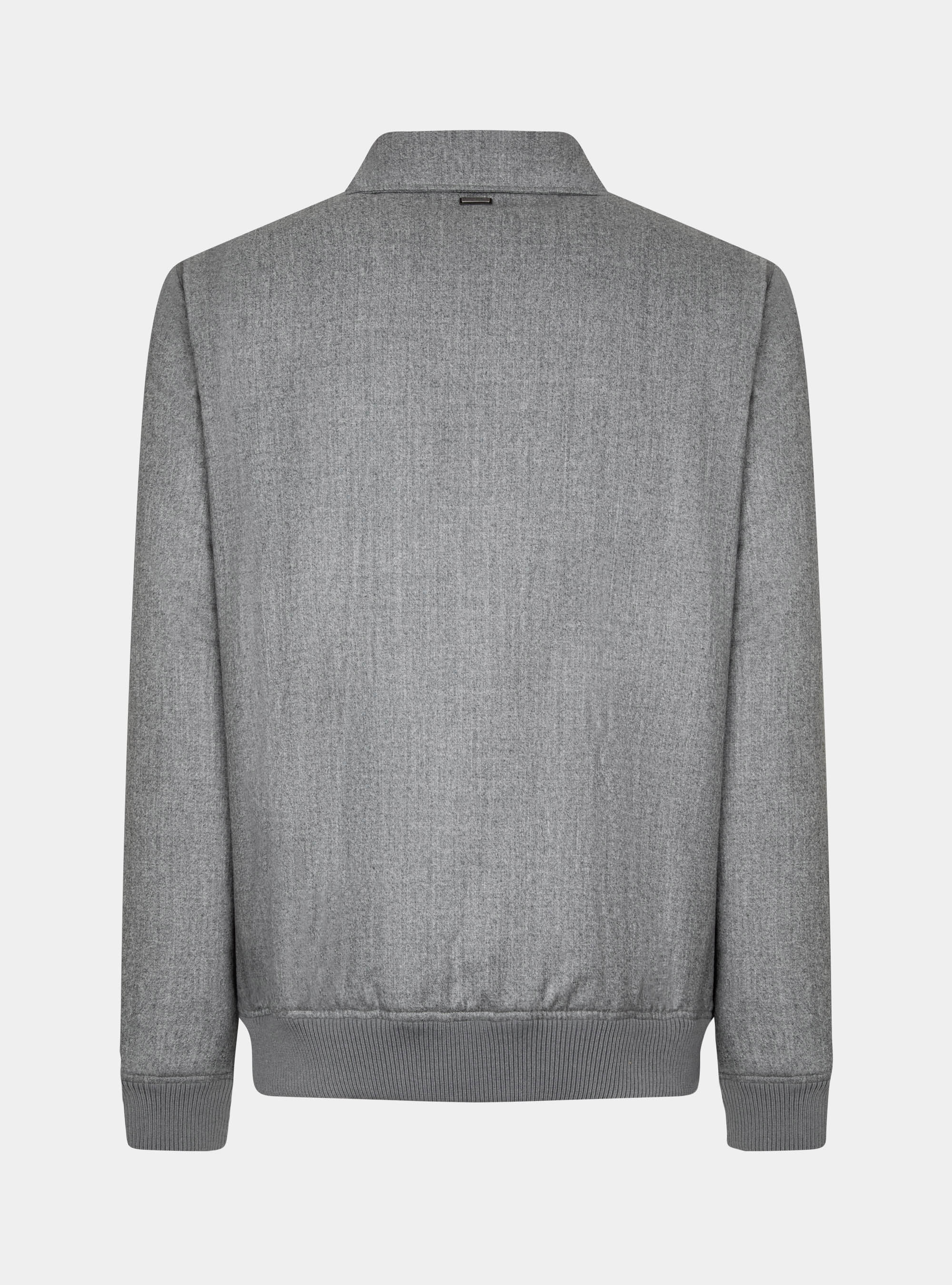 Bomber in flanella, GRIGIO CHIARO MELANGE