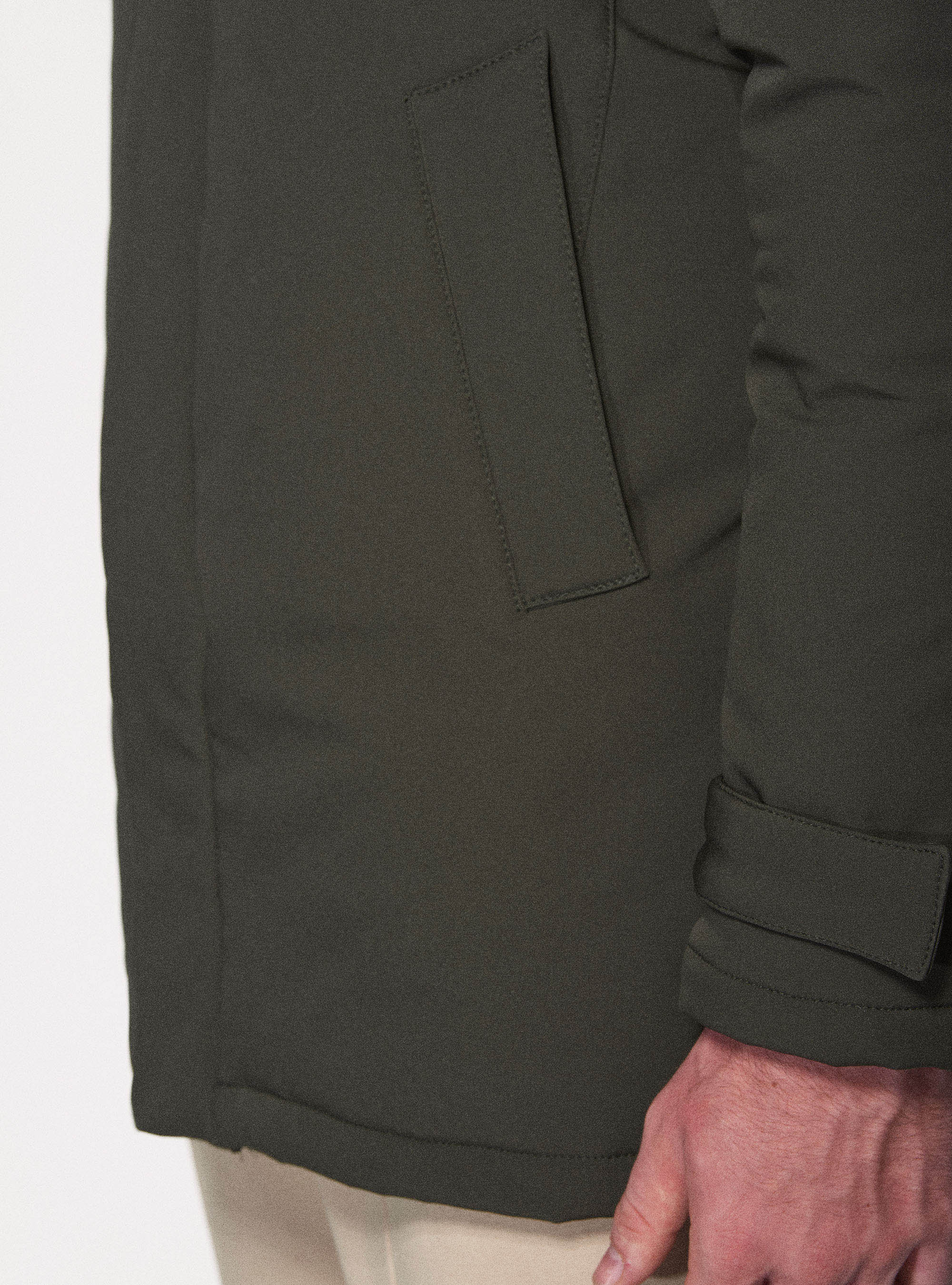 Giubbino tecnico con cappuccio, VERDE