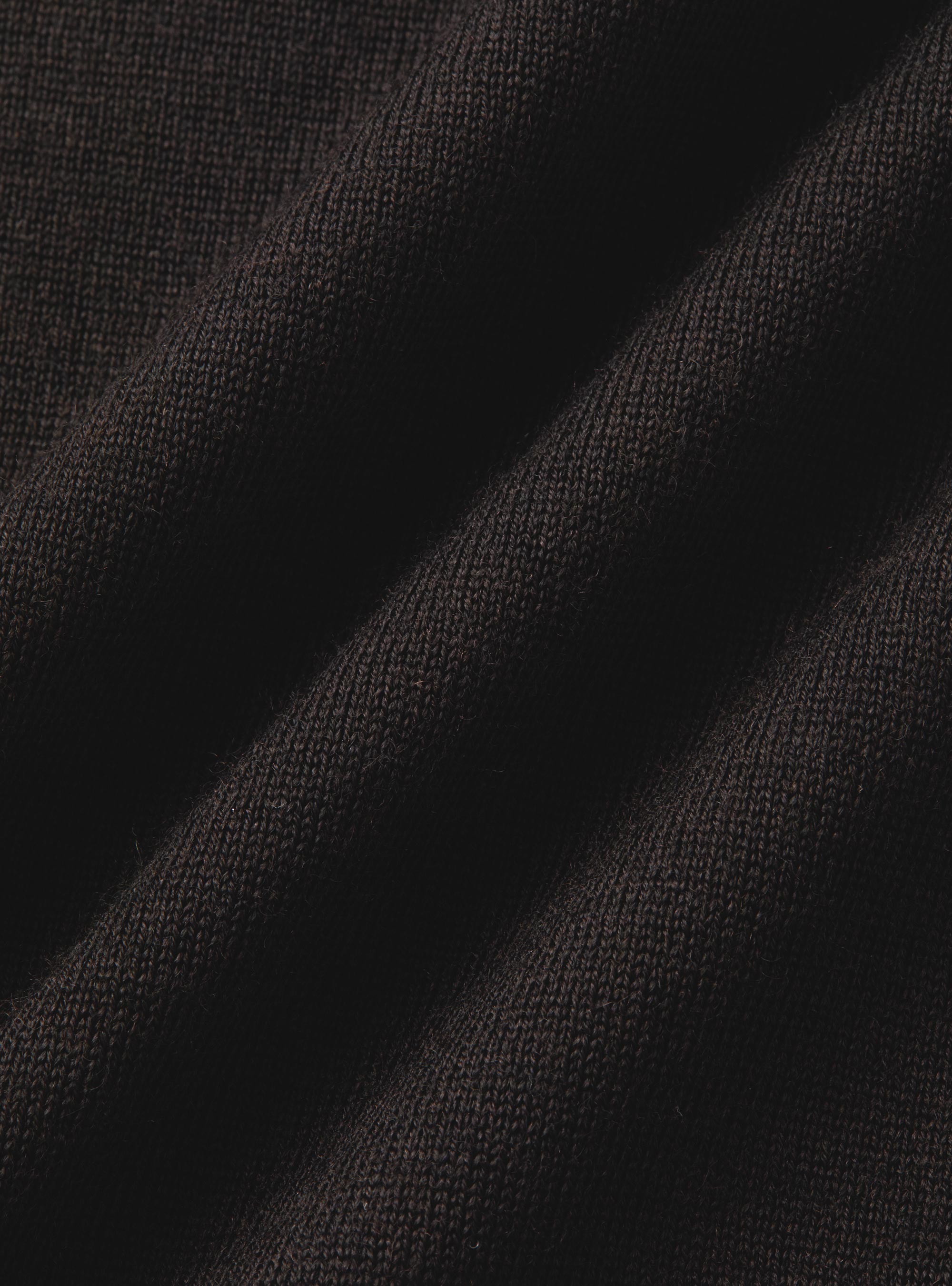 Knitted cardigan with buttons in extra-fine merino wool, BROWN