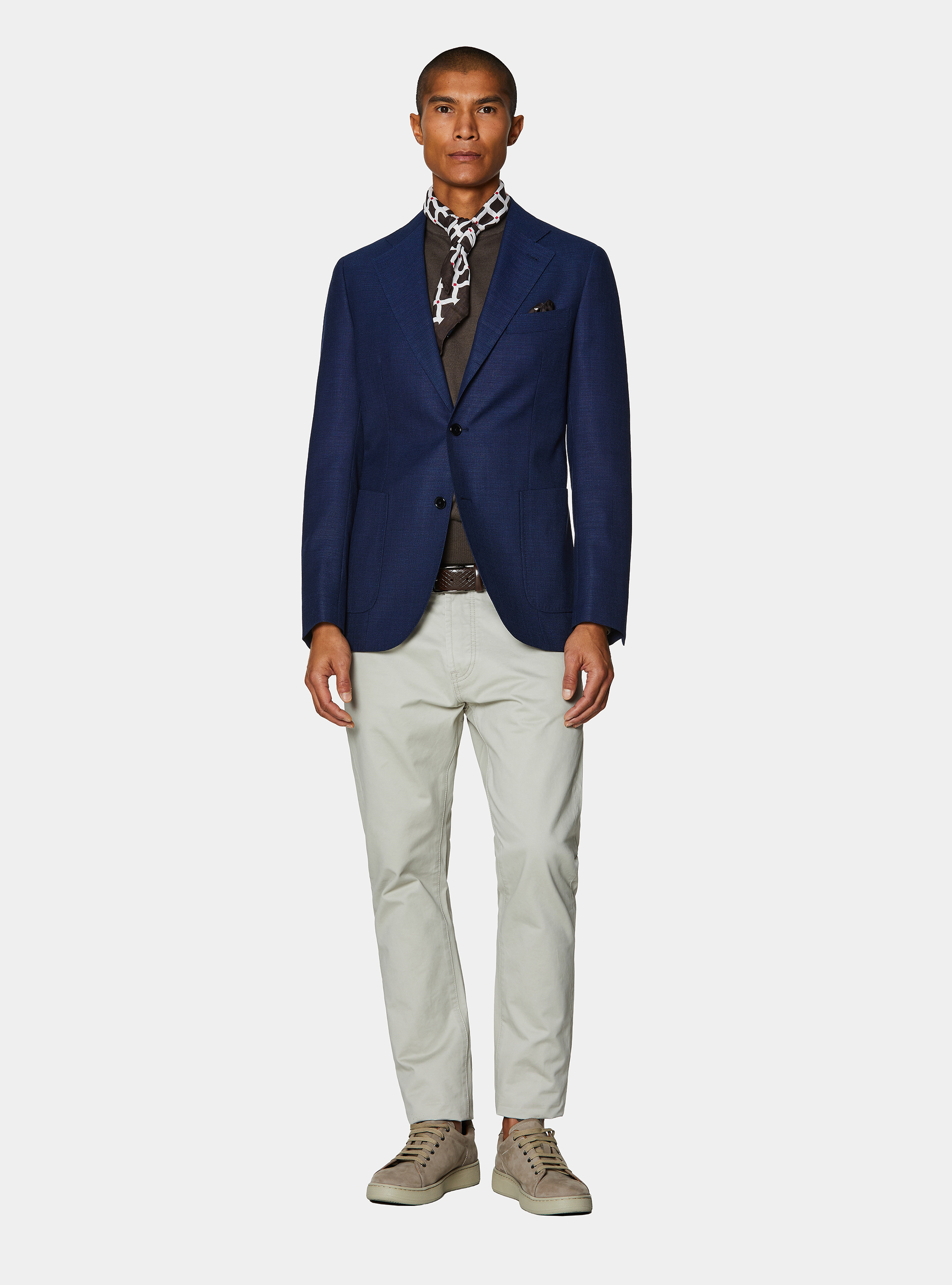 Pure wool hopsack blazer, BLUE