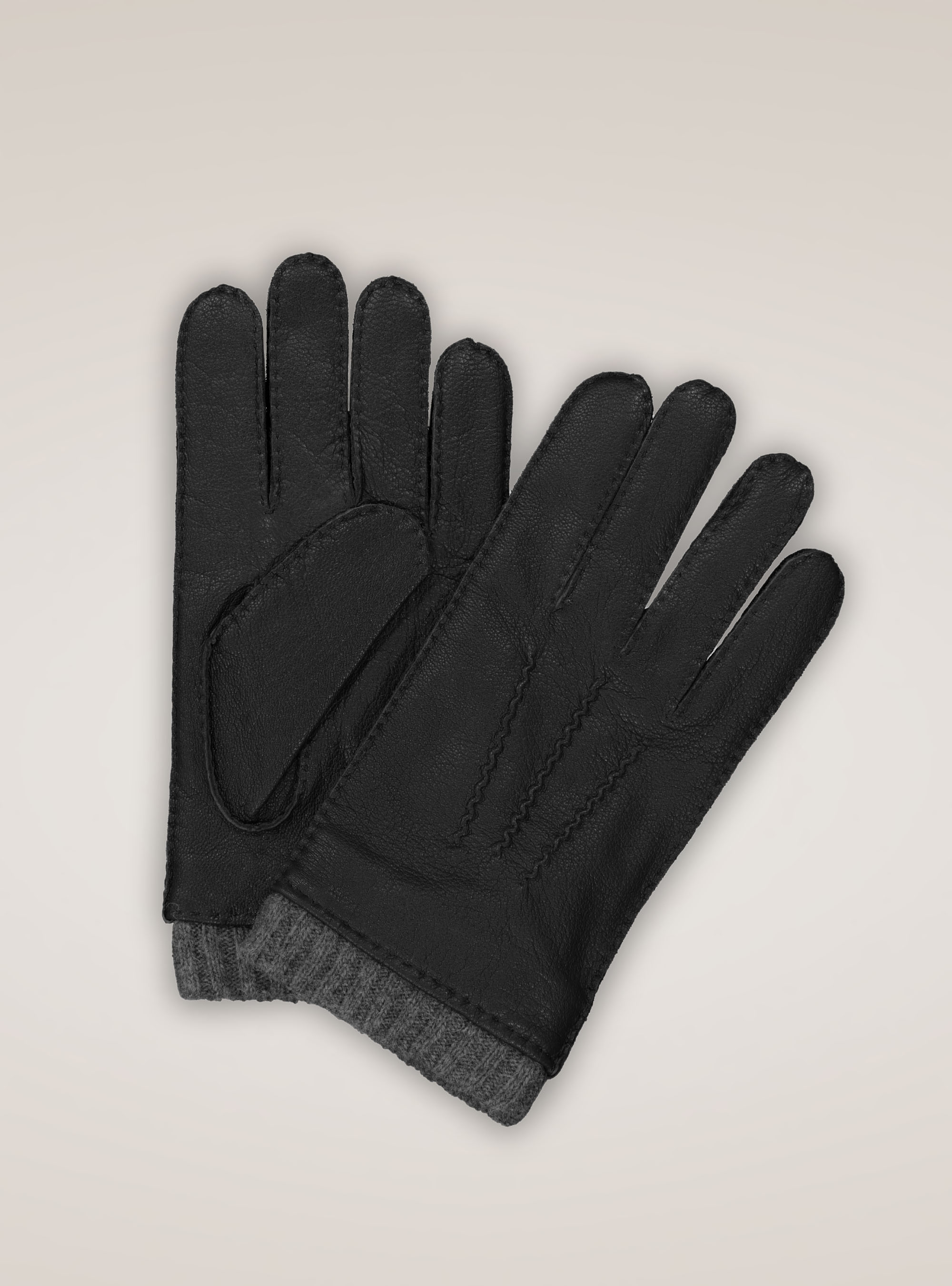 Guanti 100% pelle, NERO