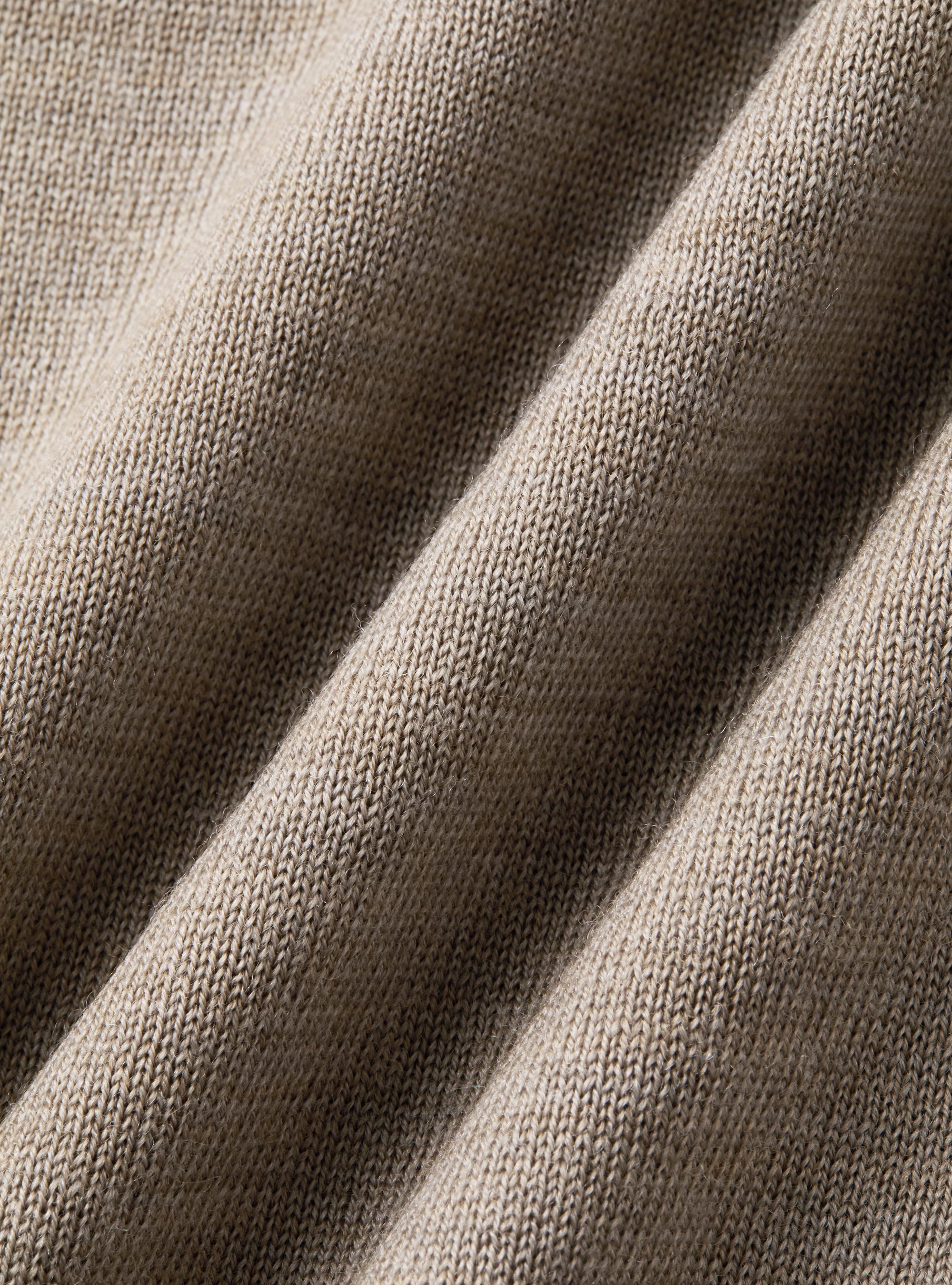 Cuello alto de pura lana merina extrafina, BARRO