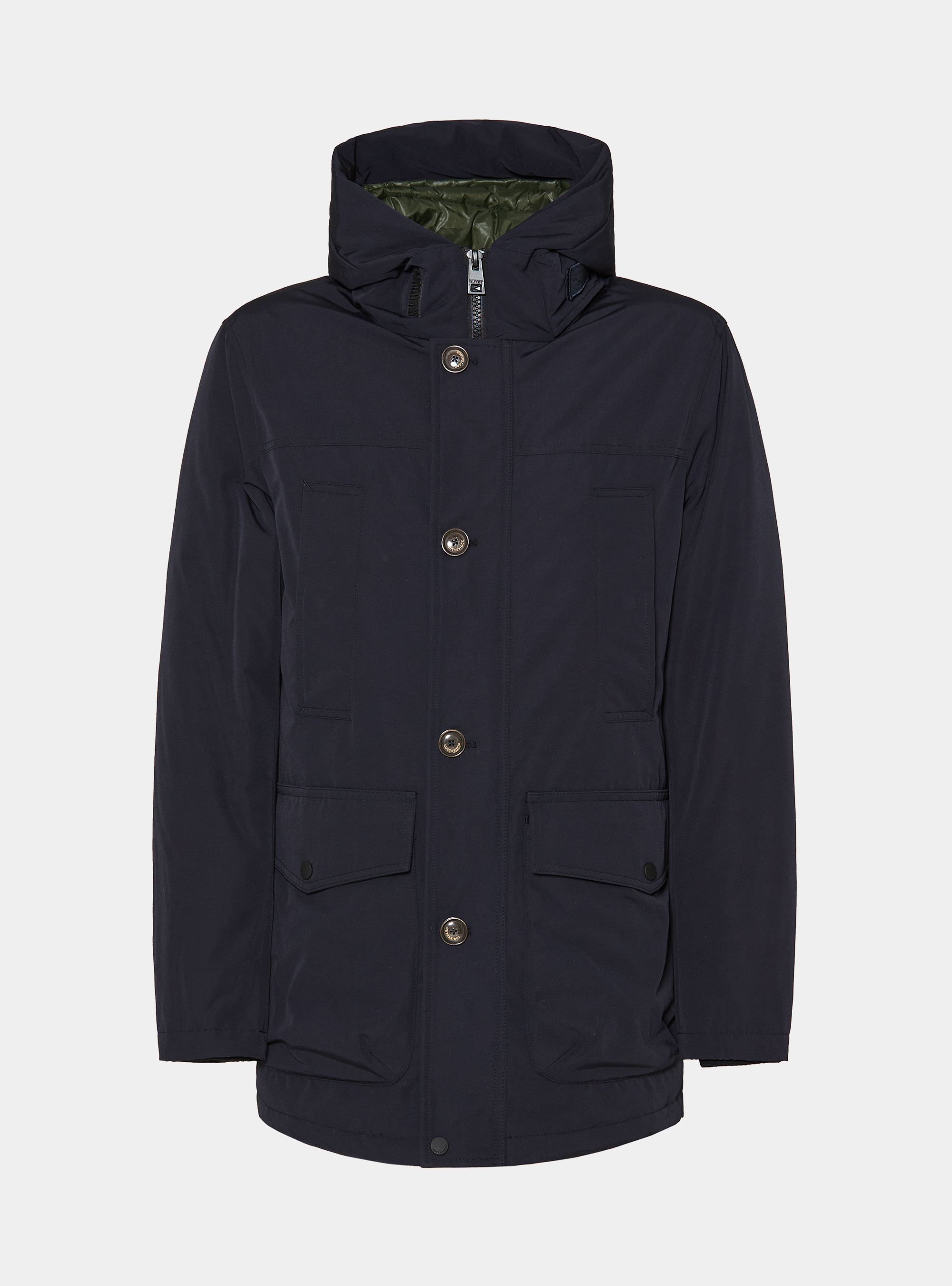 Parka acolchada con capucha, AZUL MARINO