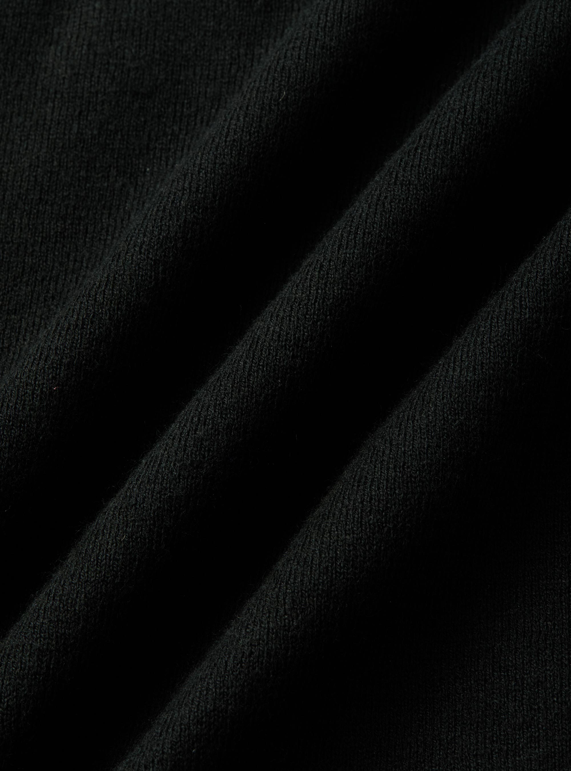 Polo de punto de algodón y cachemira, NEGRO