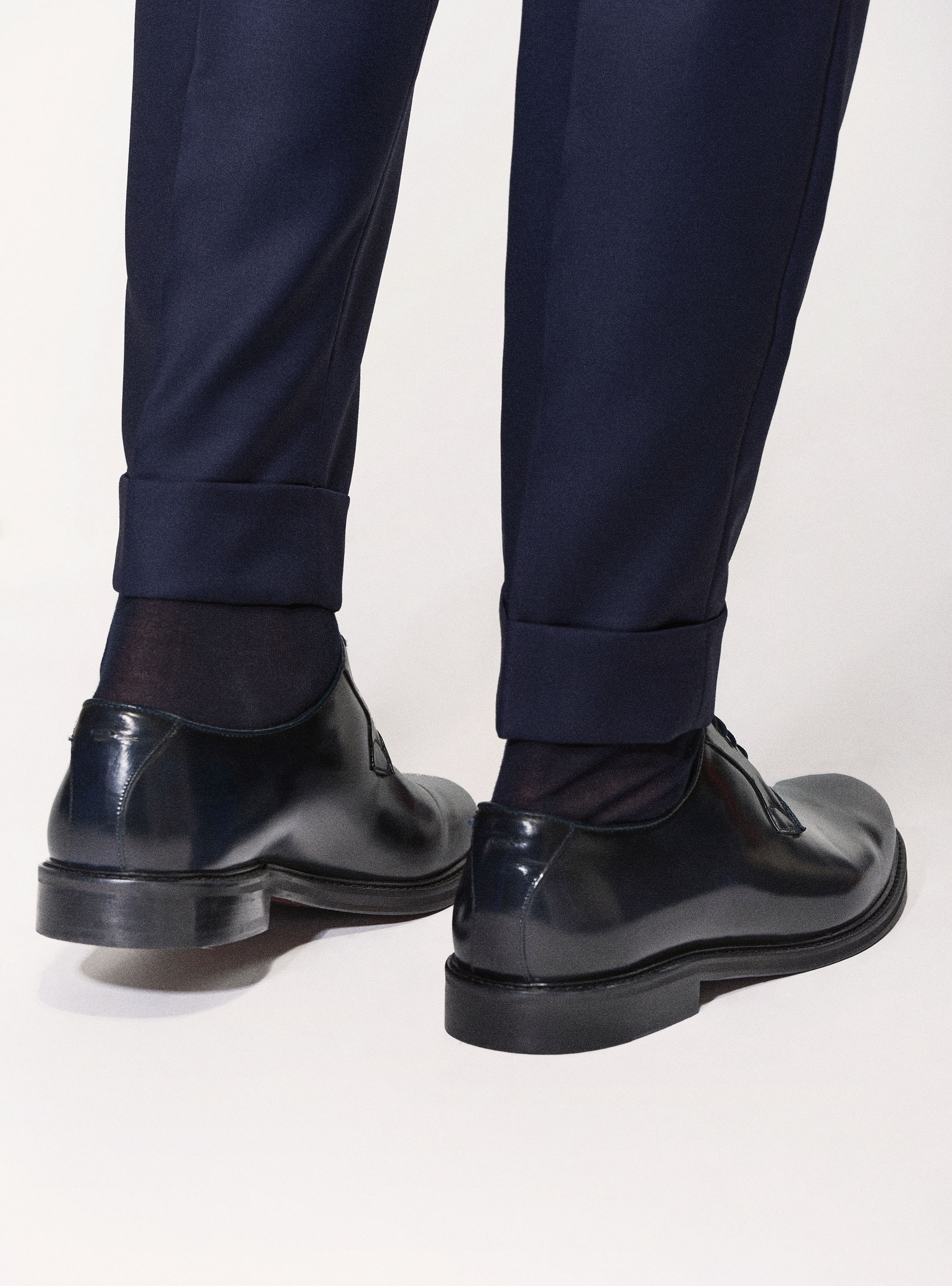 Pantaloni in pura lana superfine 110's Vitale Barberis Canonico, BLU NAVY