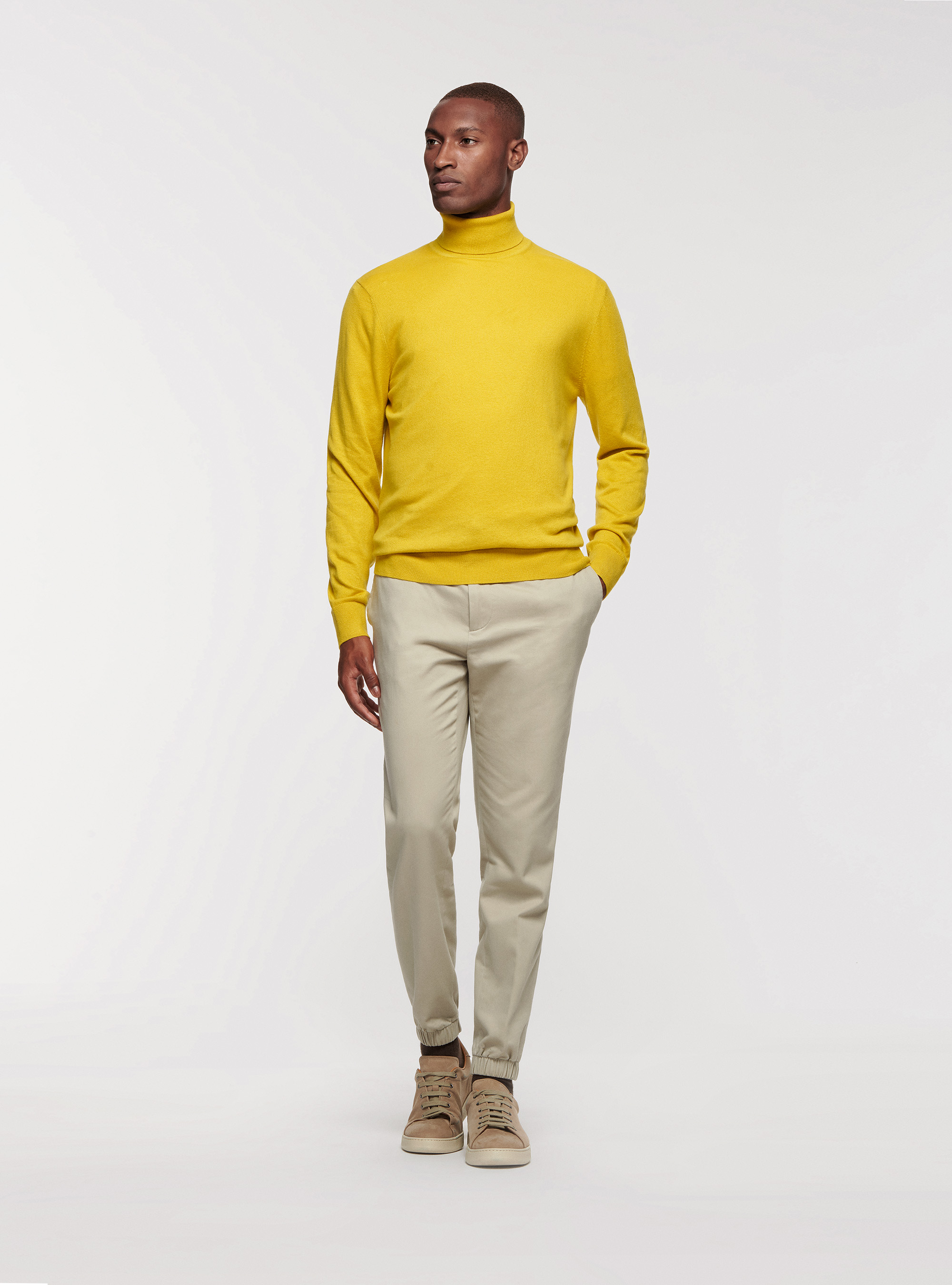 Silk and cashmere cotton turtleneck, 0711C OCRA