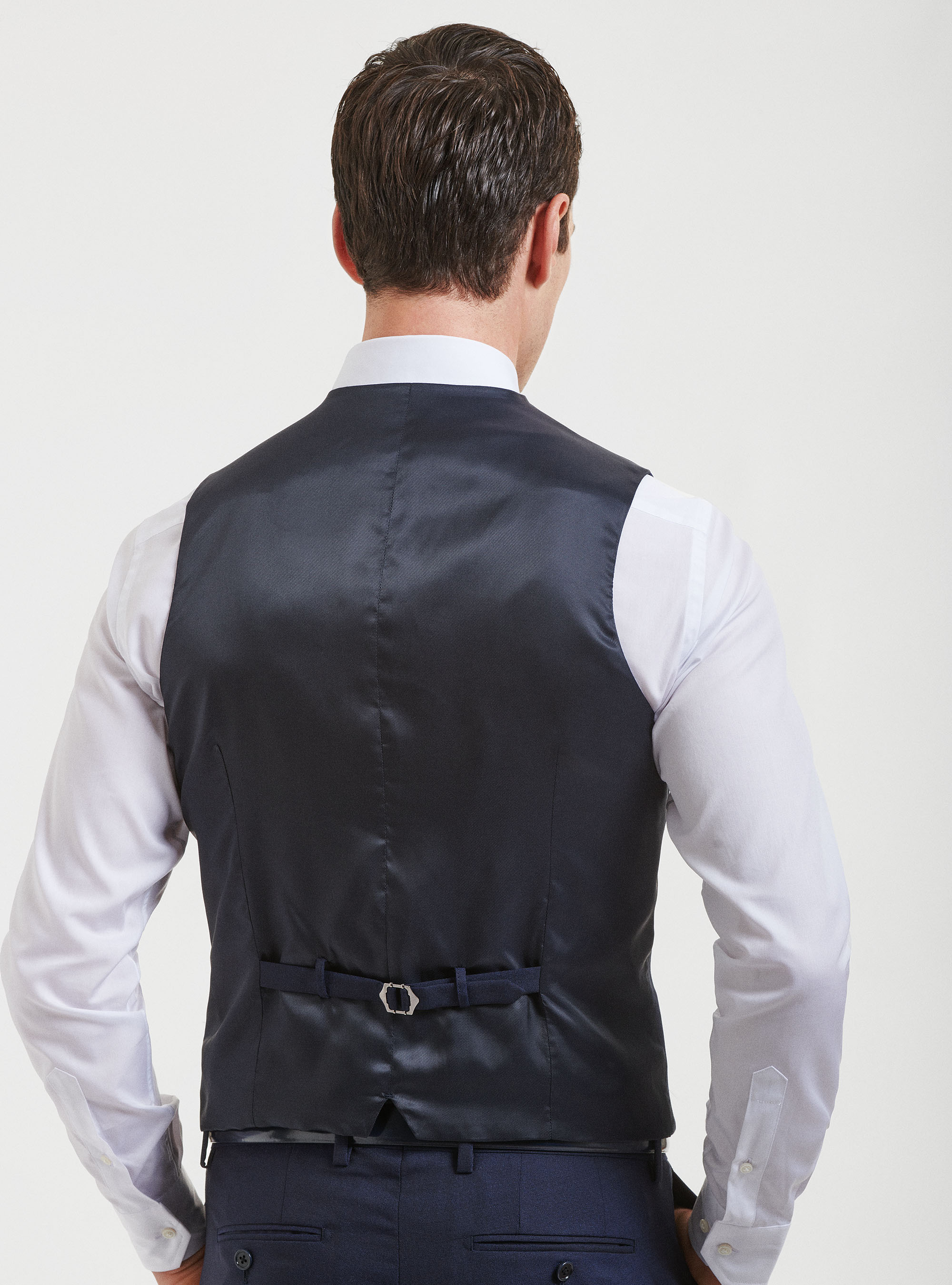 Gilet in pura lana Vitale Barberis Canonico, BLU NAVY