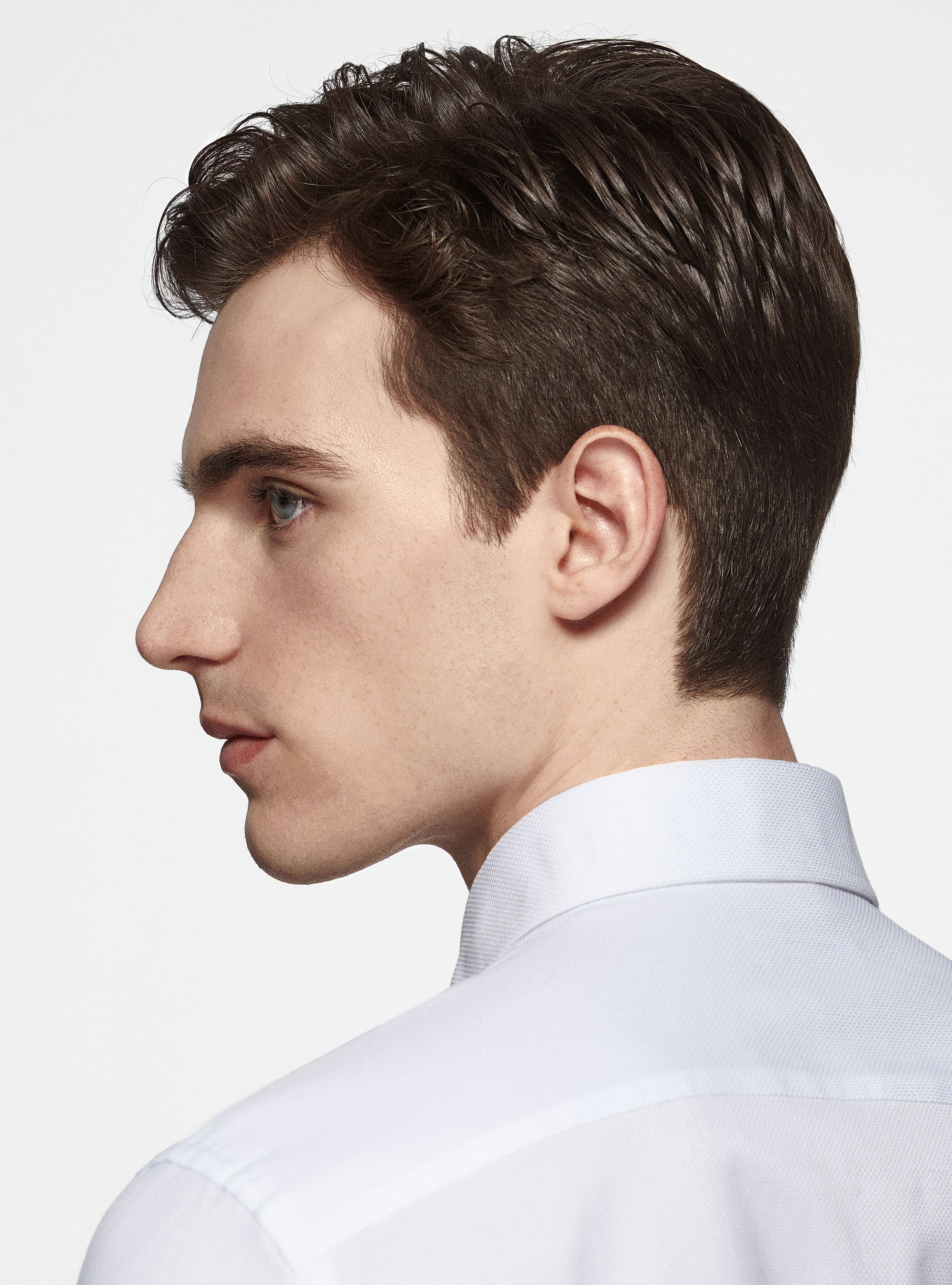 Textured cotton shirt, WHITE