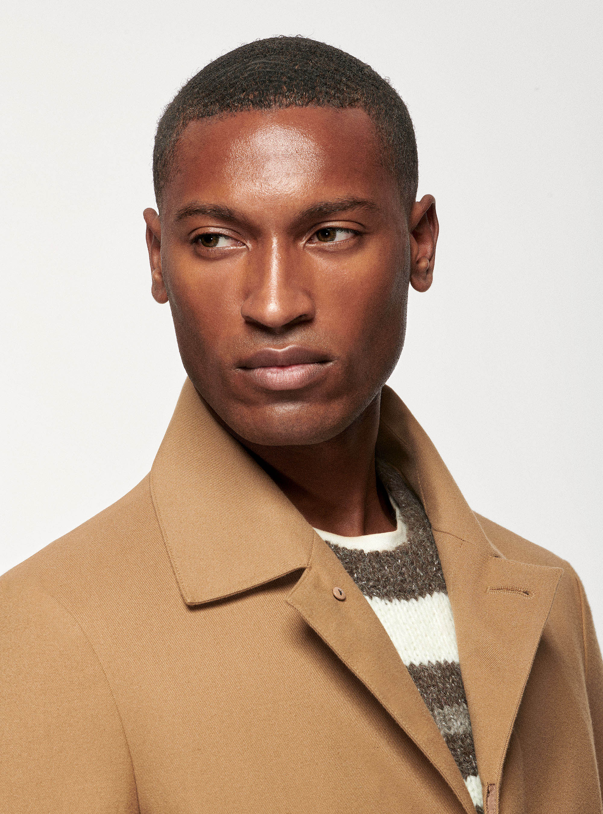 Cappotto collo camicia, SABBIA