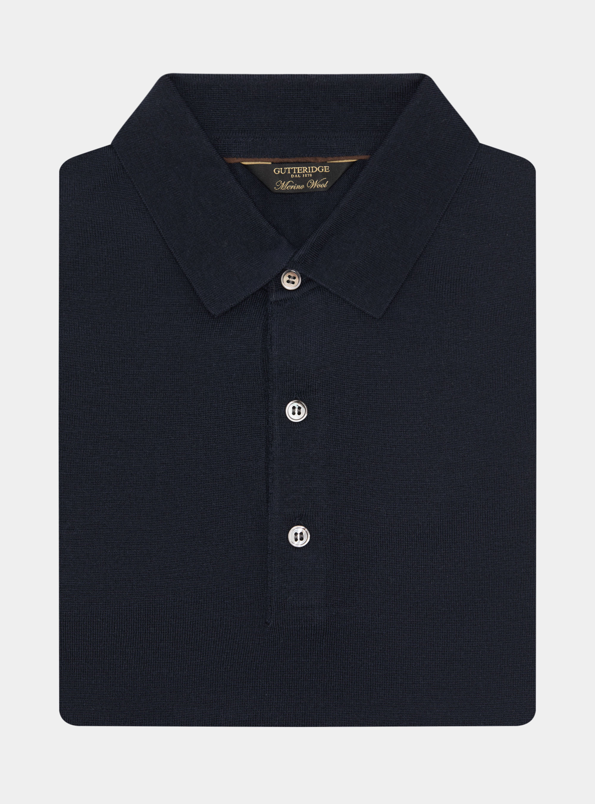 Polo de lana merina extrafina, AZUL MARINO