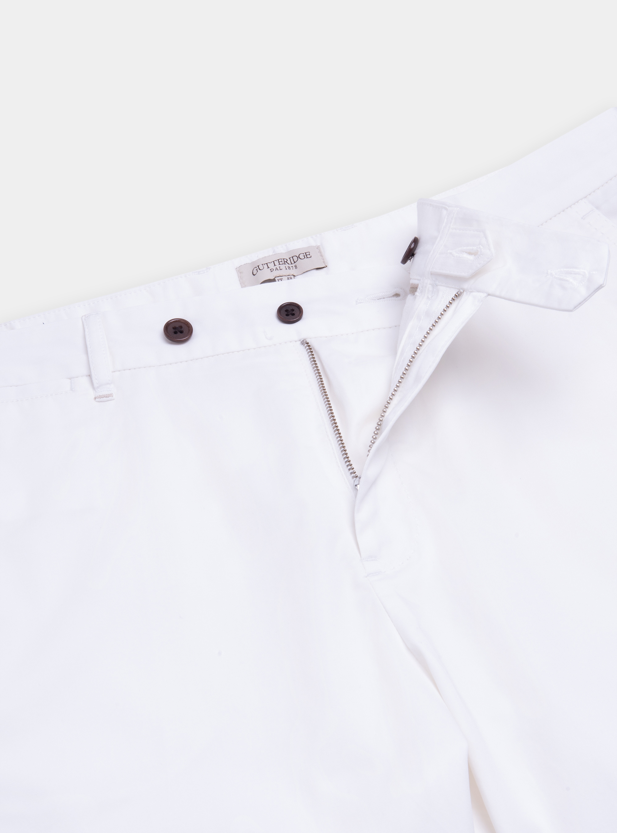 Bermuda in twill di cotone leggero, BIANCO