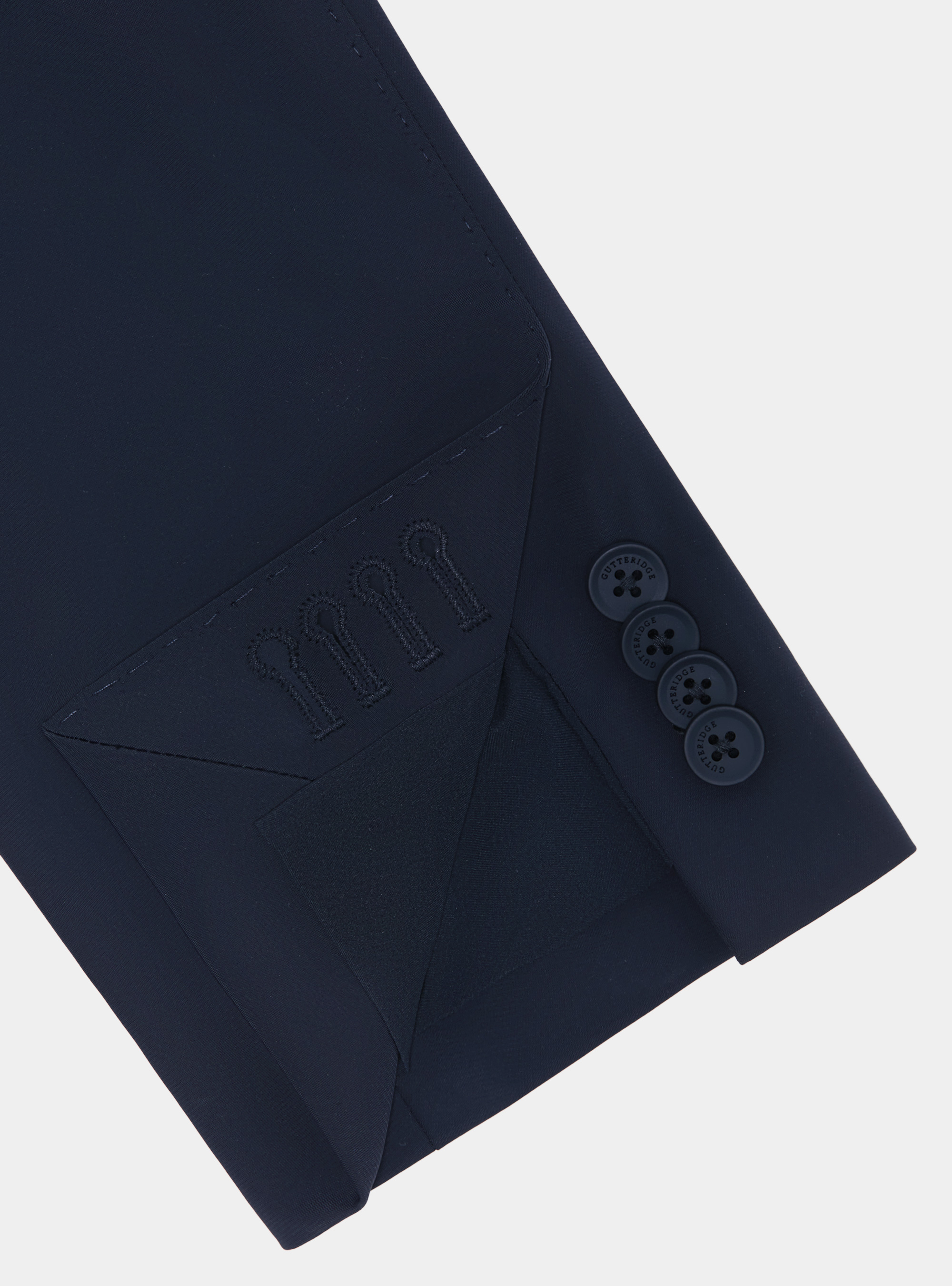 GT01 double-breasted blazer in stretch jersey, NAVY BLUE