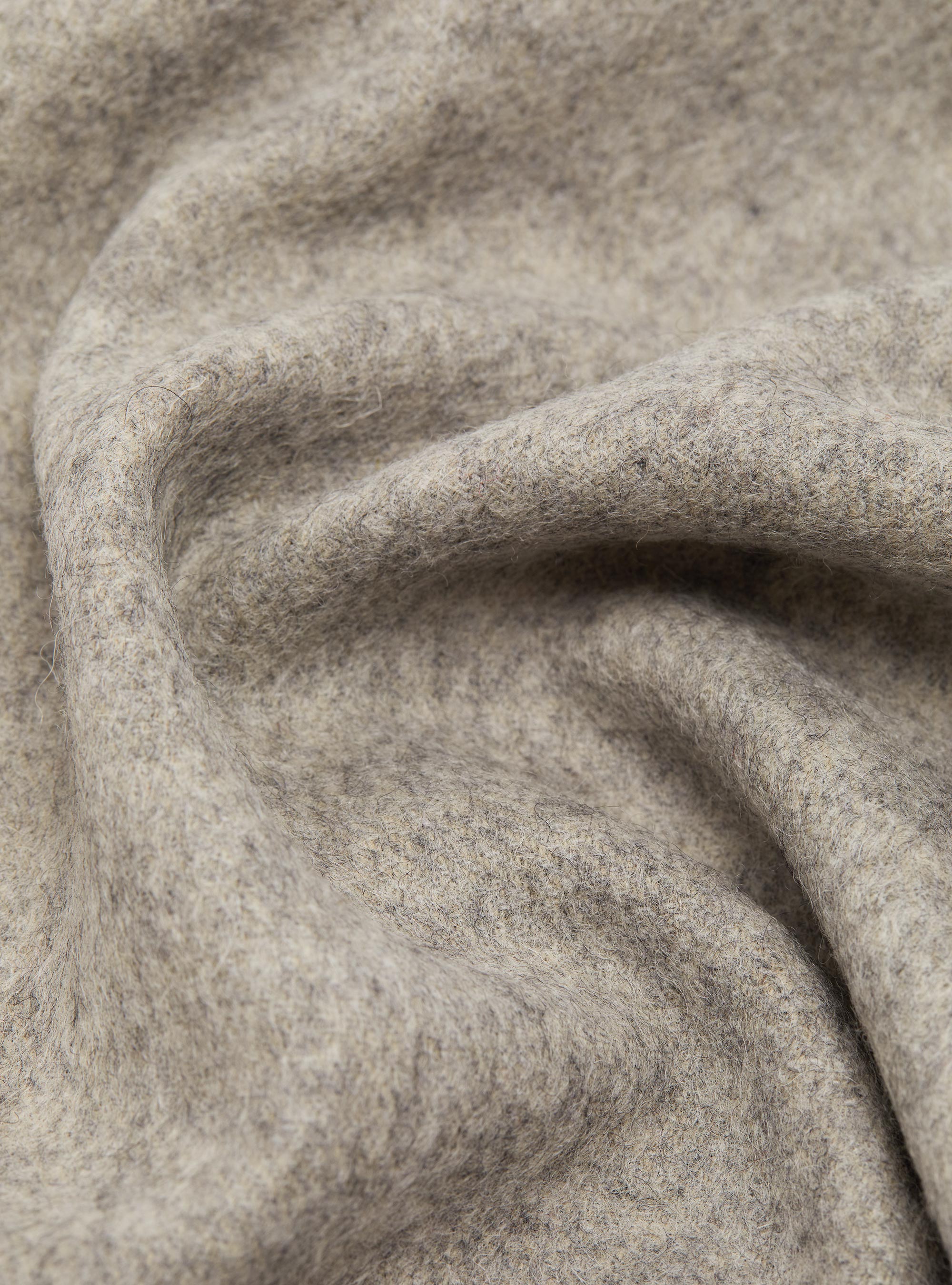 Sciarpa double face in lana e cashmere, ECRU