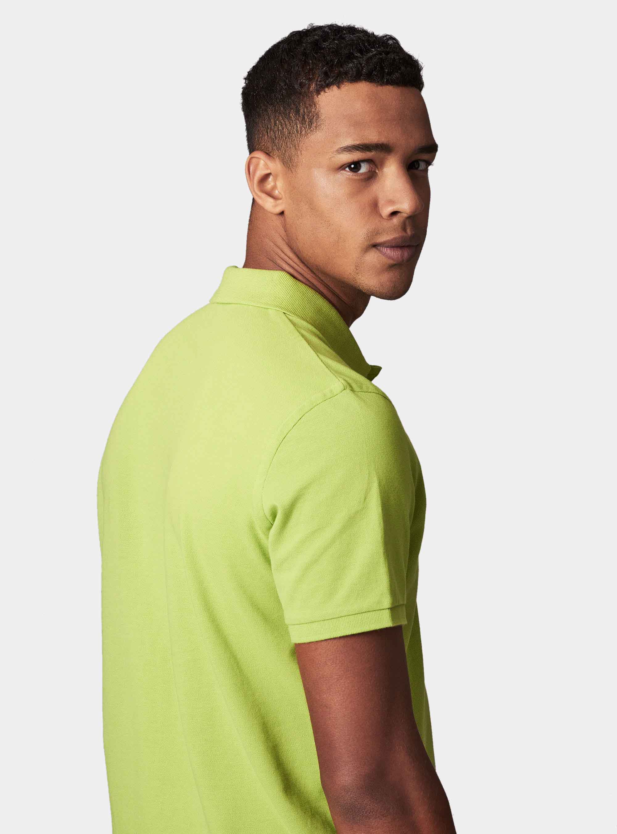 Polo basica in piquet, VERDE