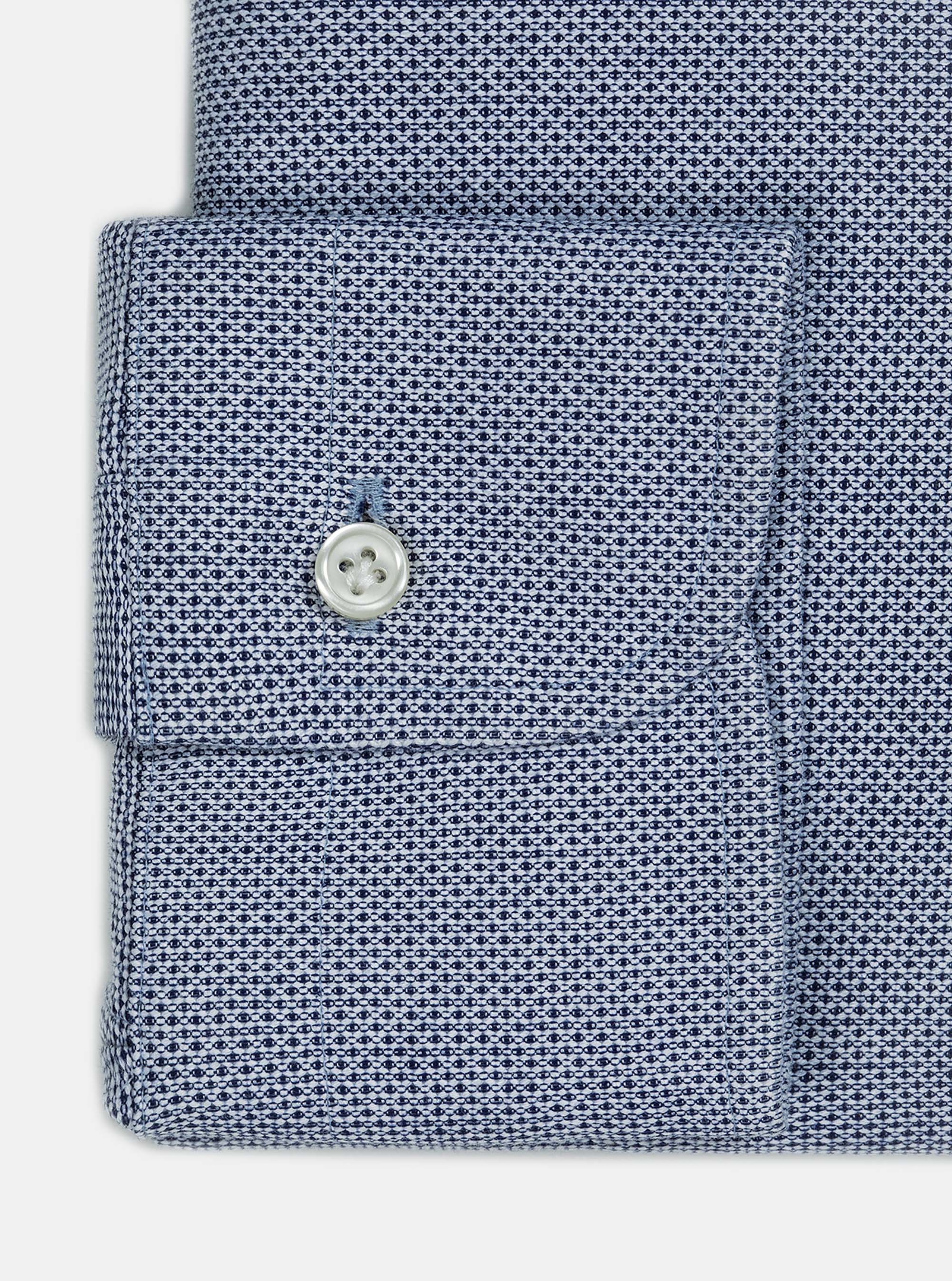 Camicia in cotone operato, BLU NAVY