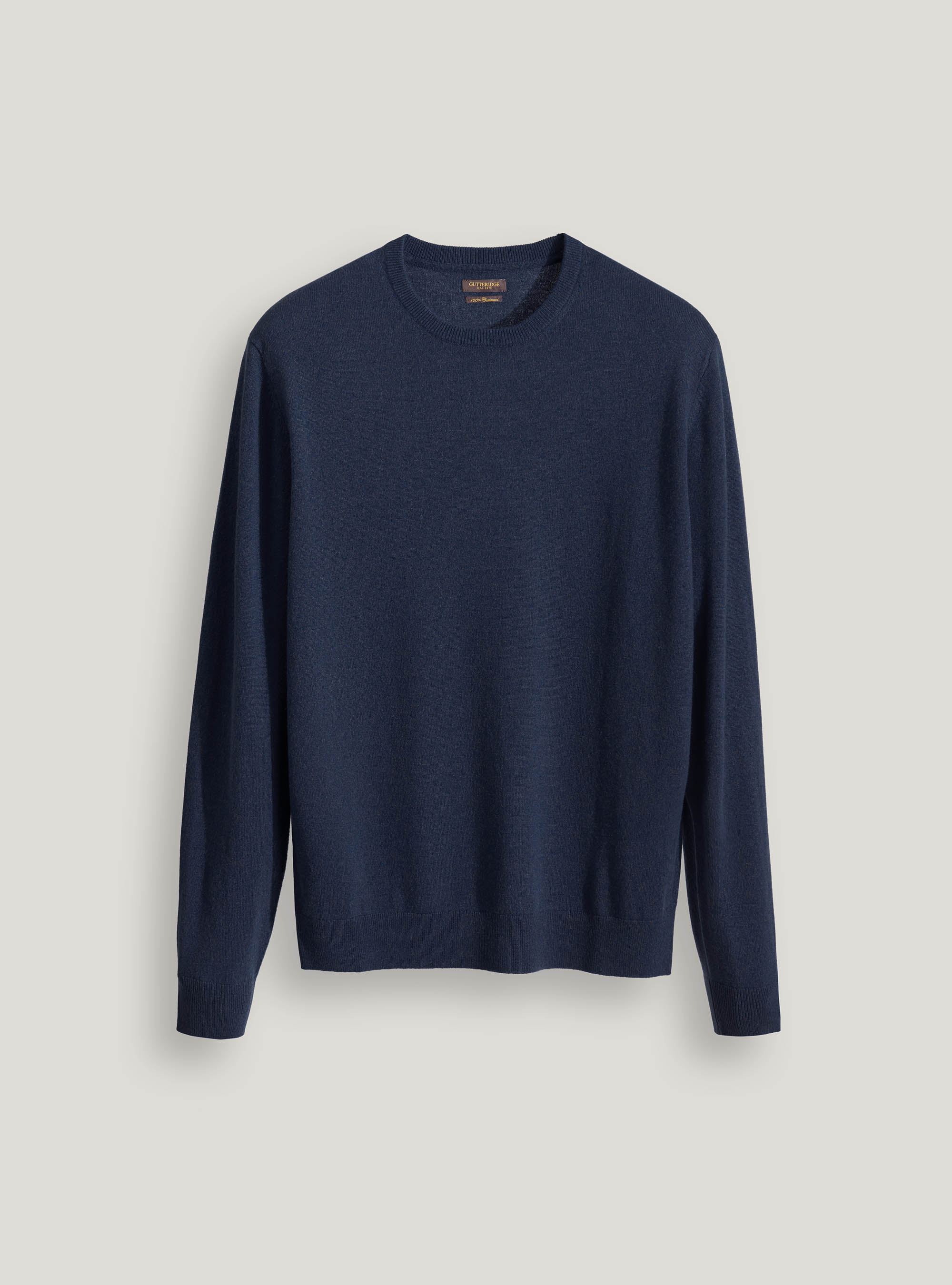 Cashmere crew-neck sweater, NAVY BLUE
