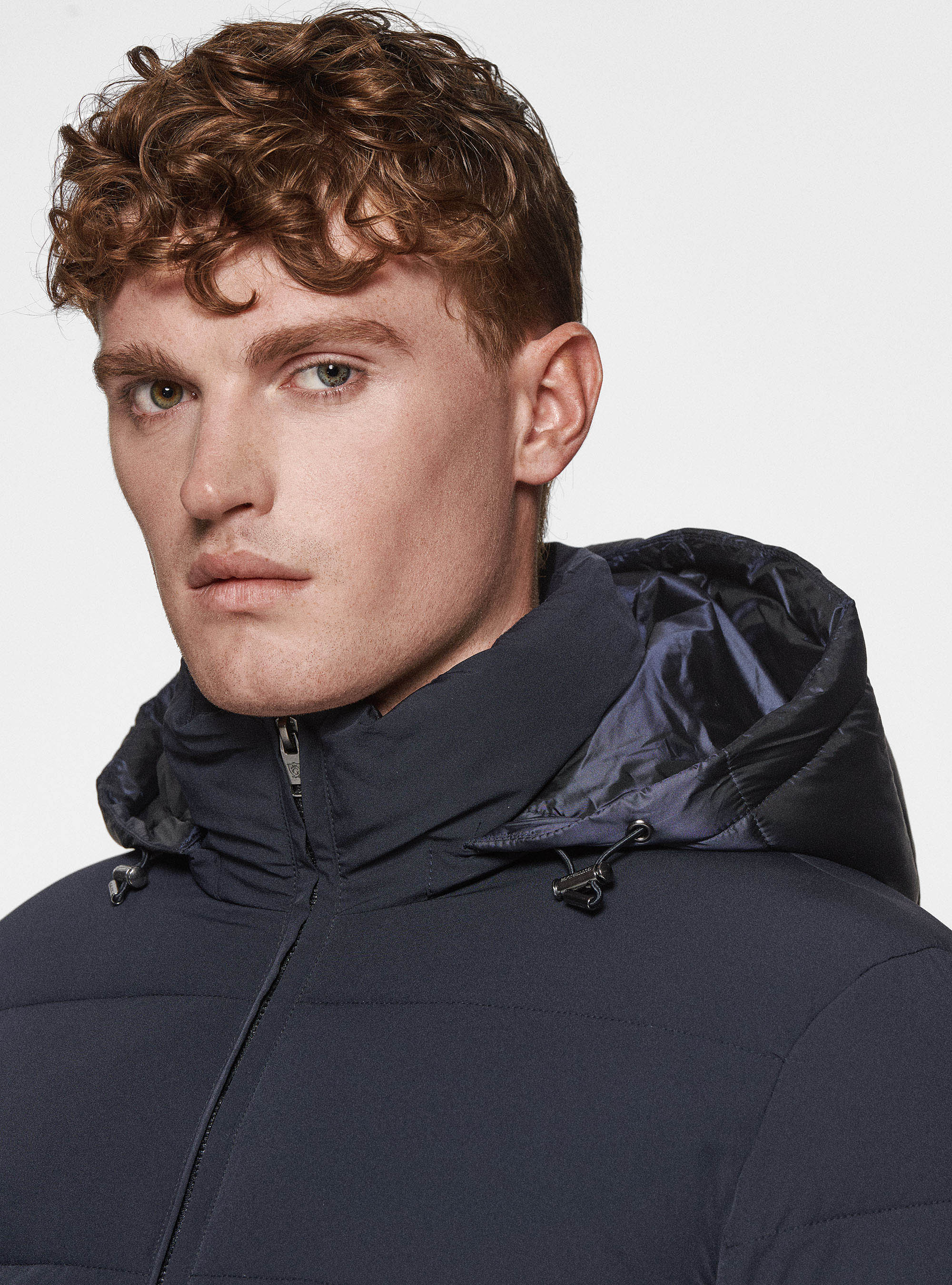 Bomber imbottito con cappuccio, BLU NAVY