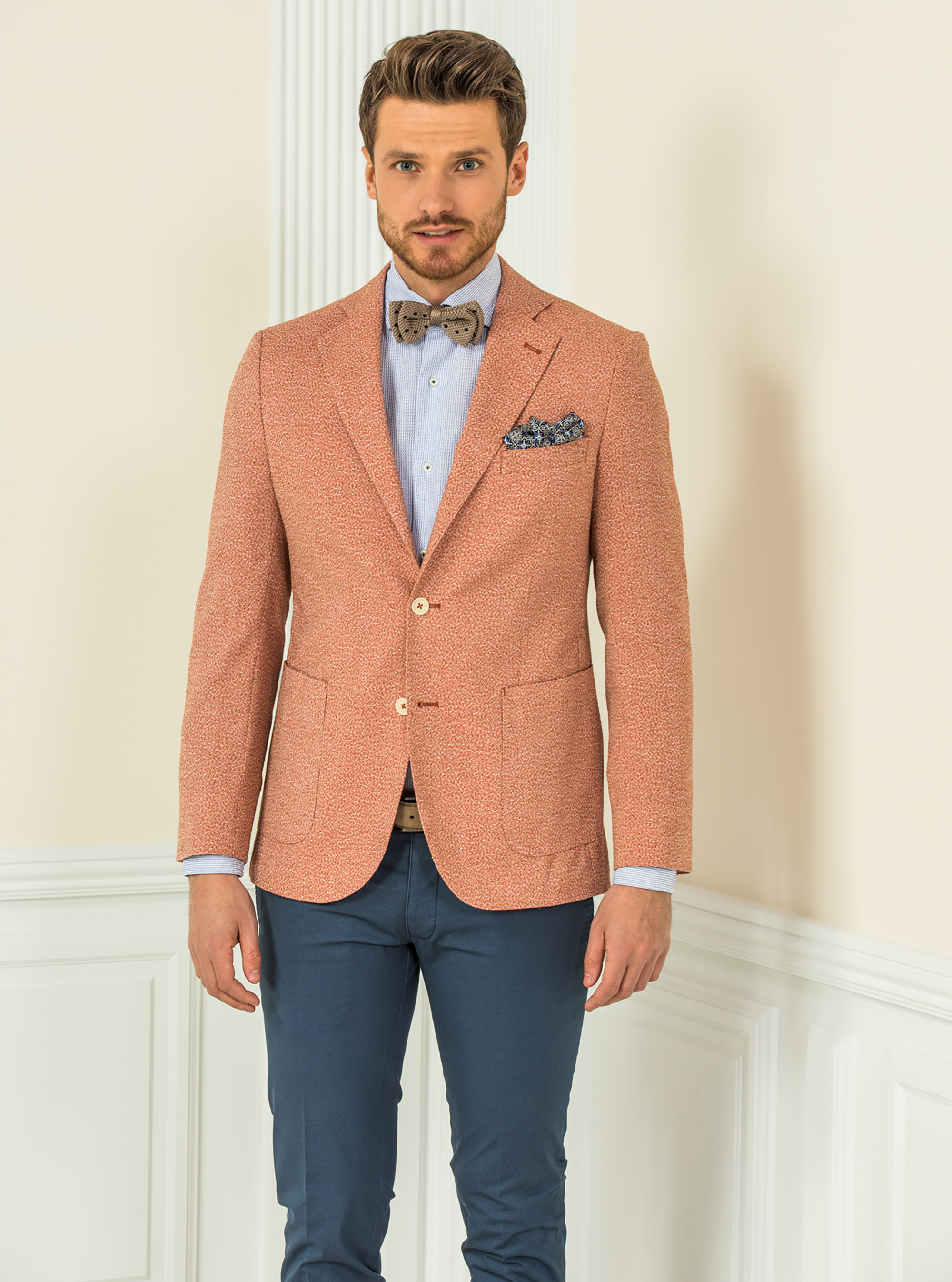 Giacca operata con naps 2 bottoni, ARANCIO 0372C