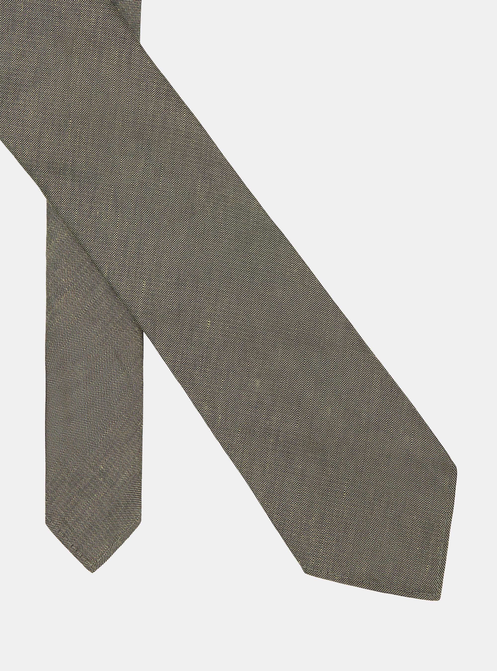 Silk and linen tie, SALVIA 0602C