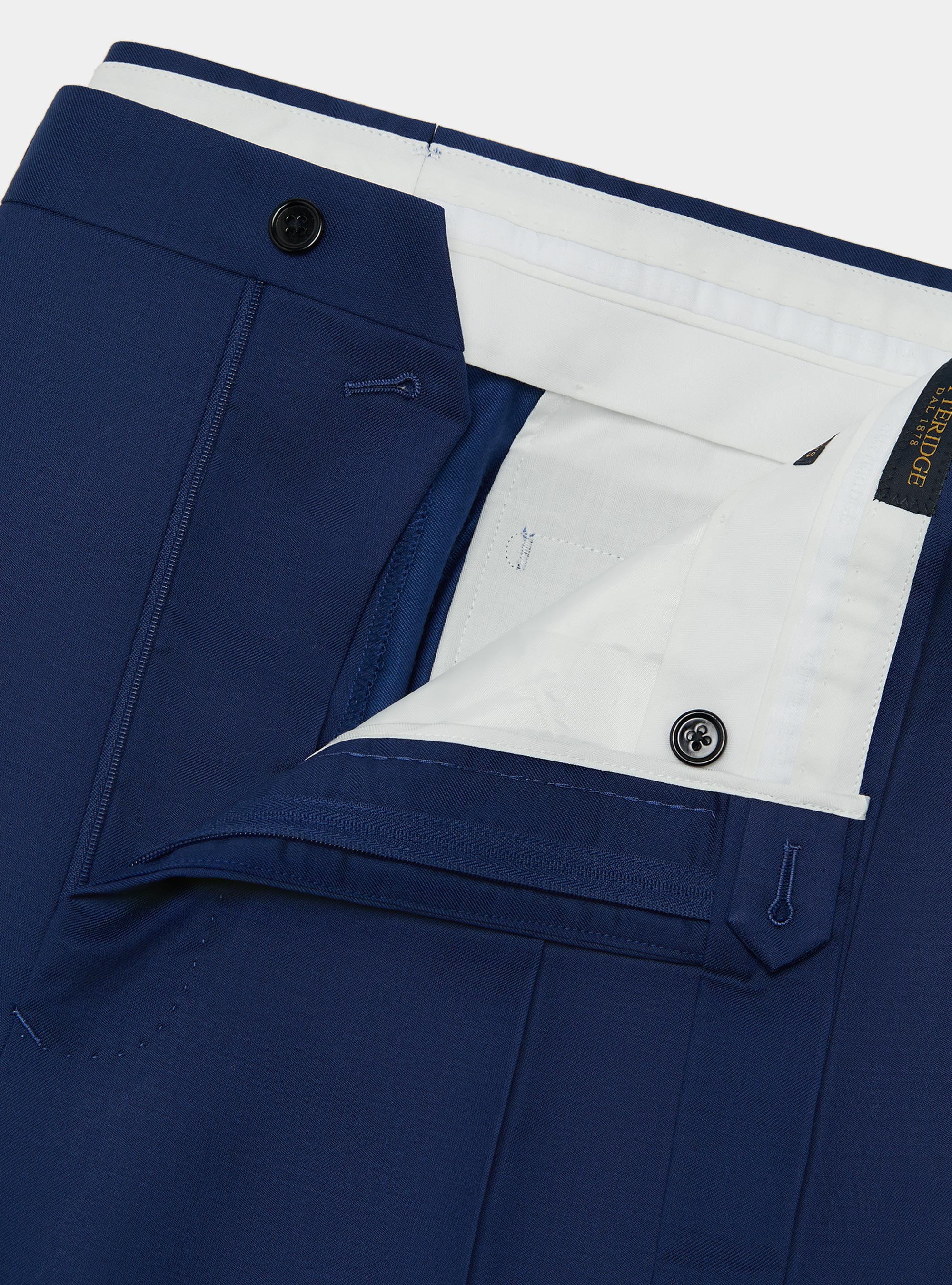 Pantaloni doppia pince in pura lana Reda, BASALTO