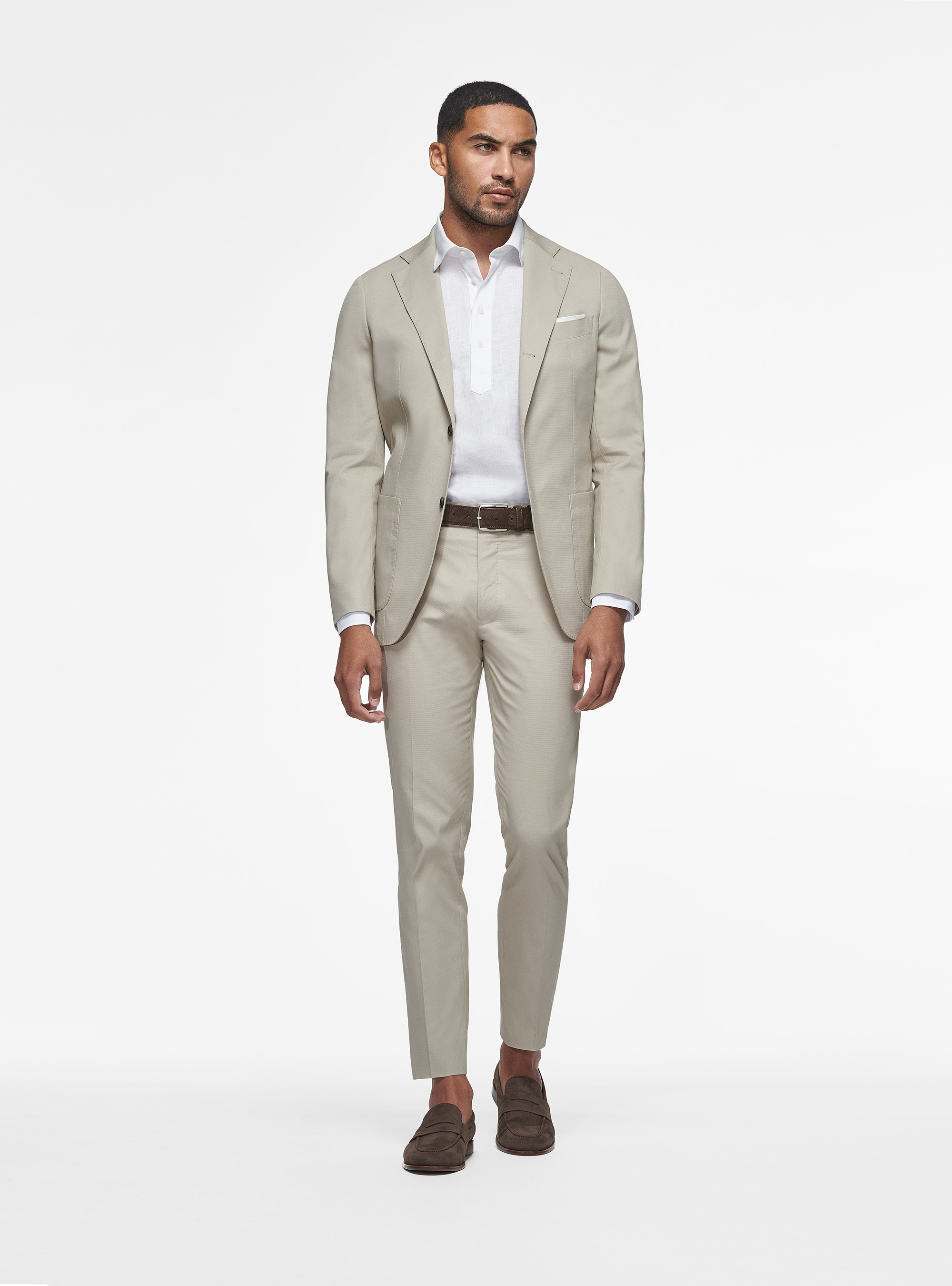 Giacca in puro cotone armaturato, SABBIA