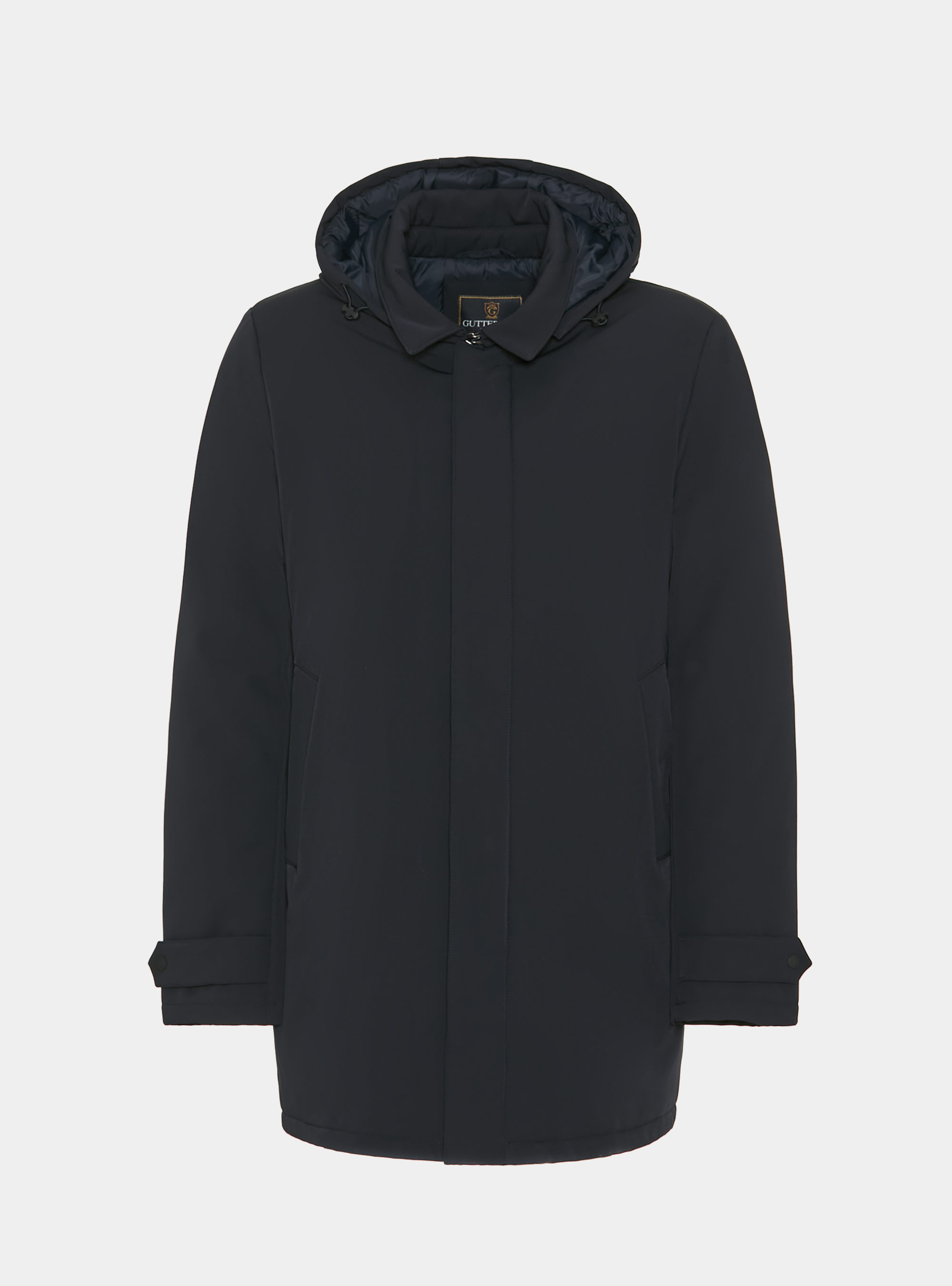 Parka técnica con capucha, AZUL MARINO